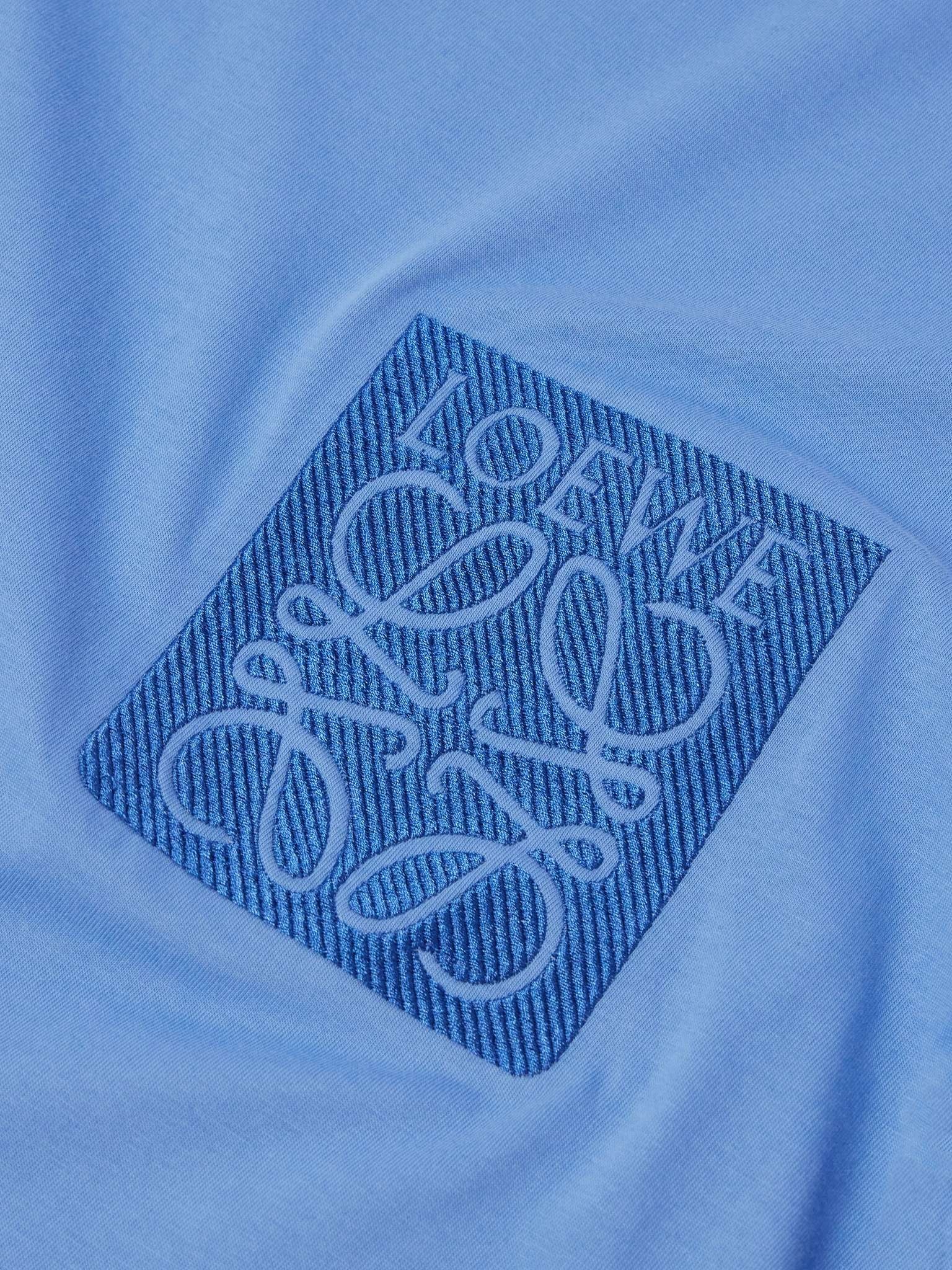 Anagram Logo-Embroidered Cotton-Jersey T-Shirt - 5