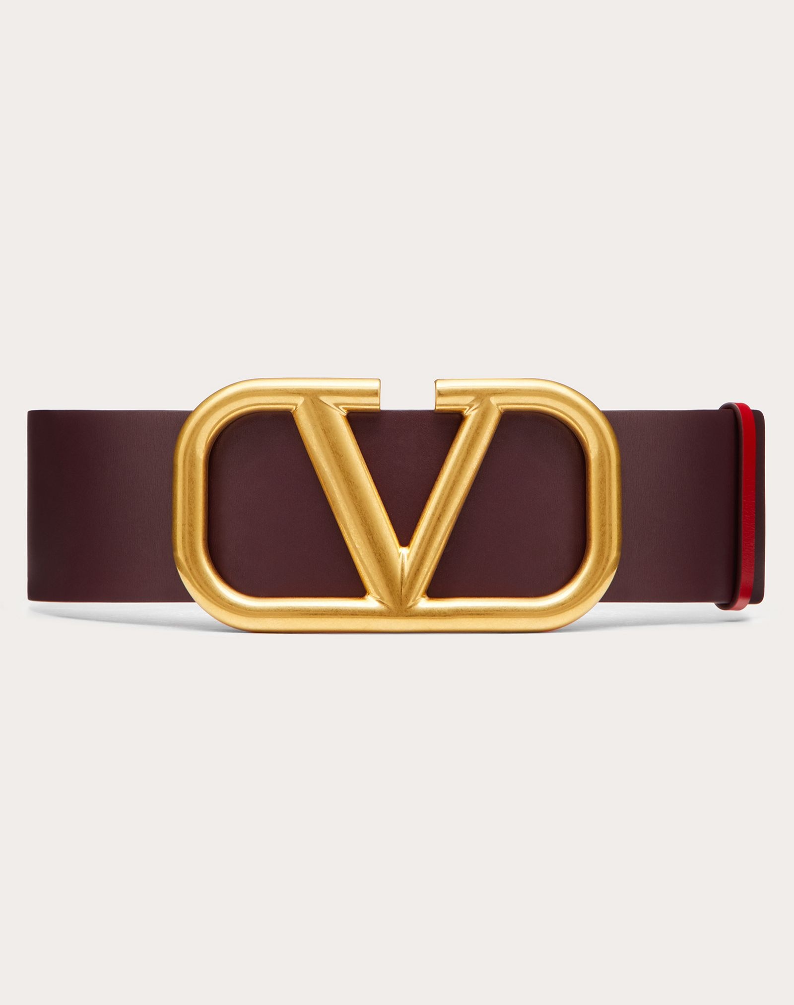 Valentino REVERSIBLE VLOGO SIGNATURE BELT IN GLOSSY CALFSKIN