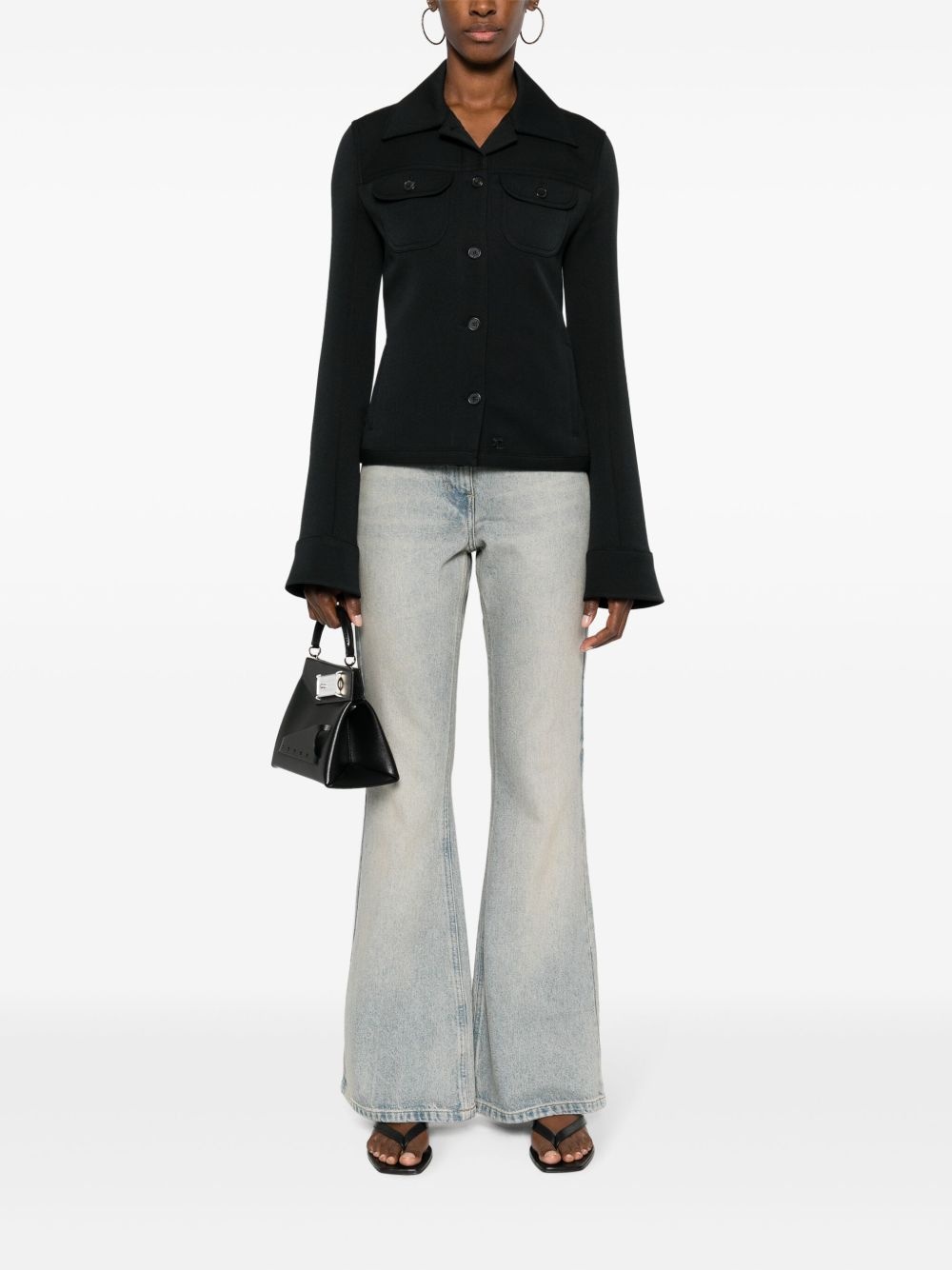 bootcut cotton jeans - 2