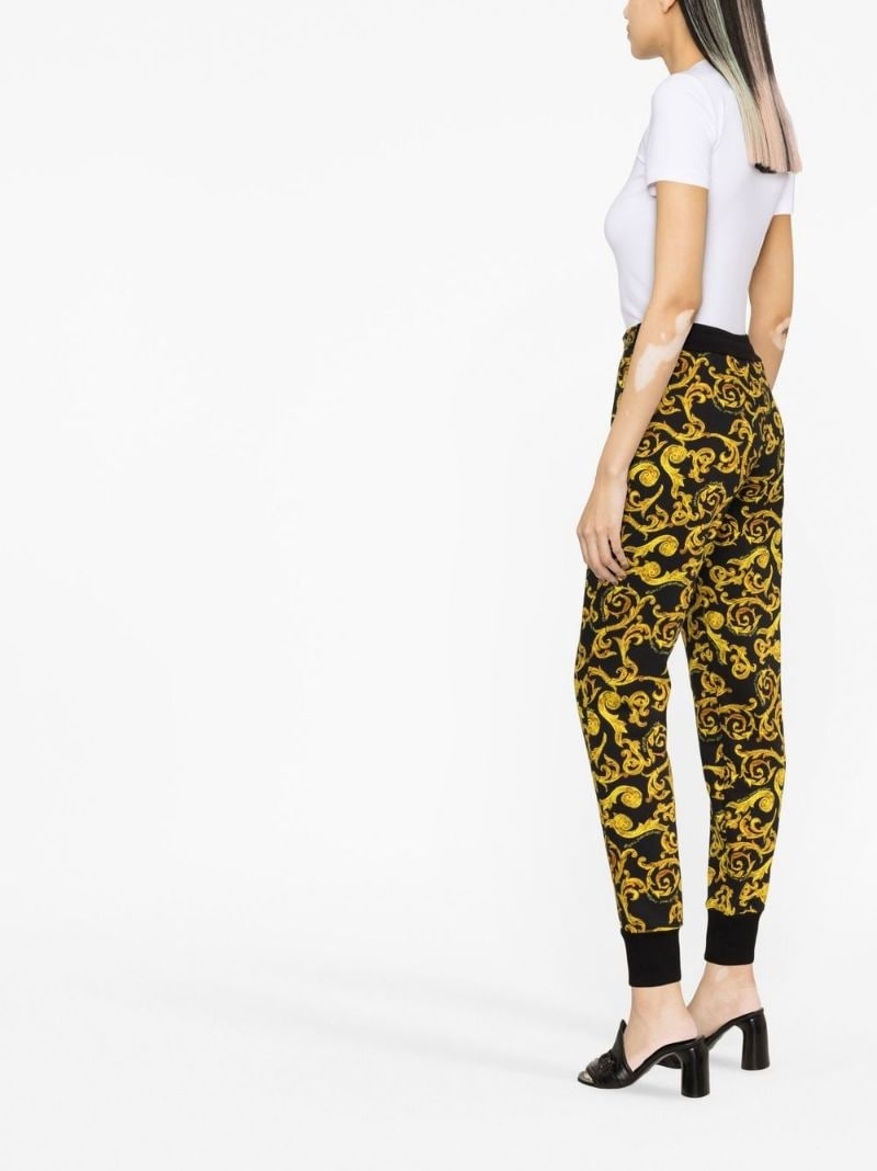 Barocco-print drawstring-waist trousers - 3