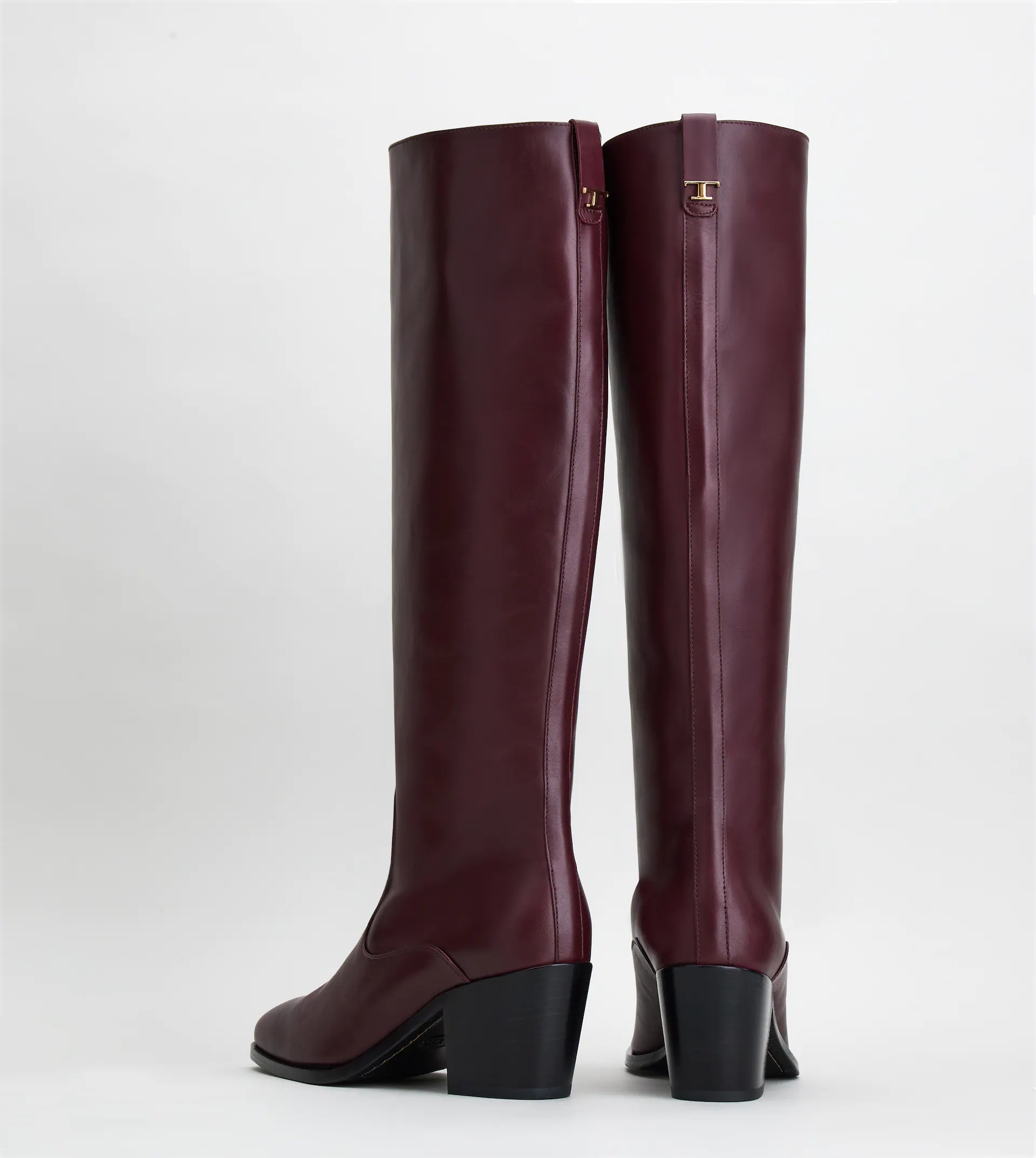 LEATHER BOOTS - BURGUNDY - 3