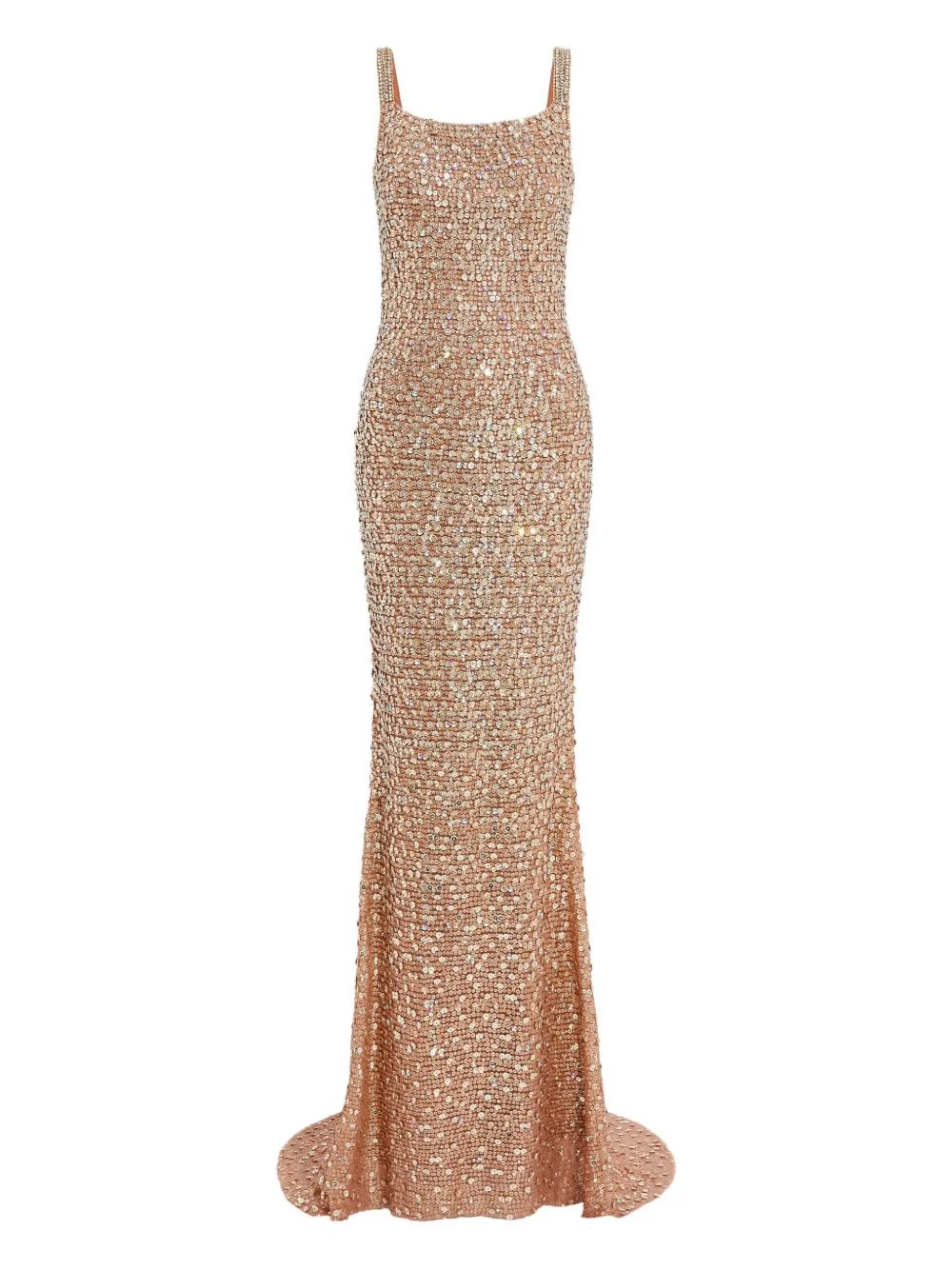 sequin-embellished open-back maxi dress - 1