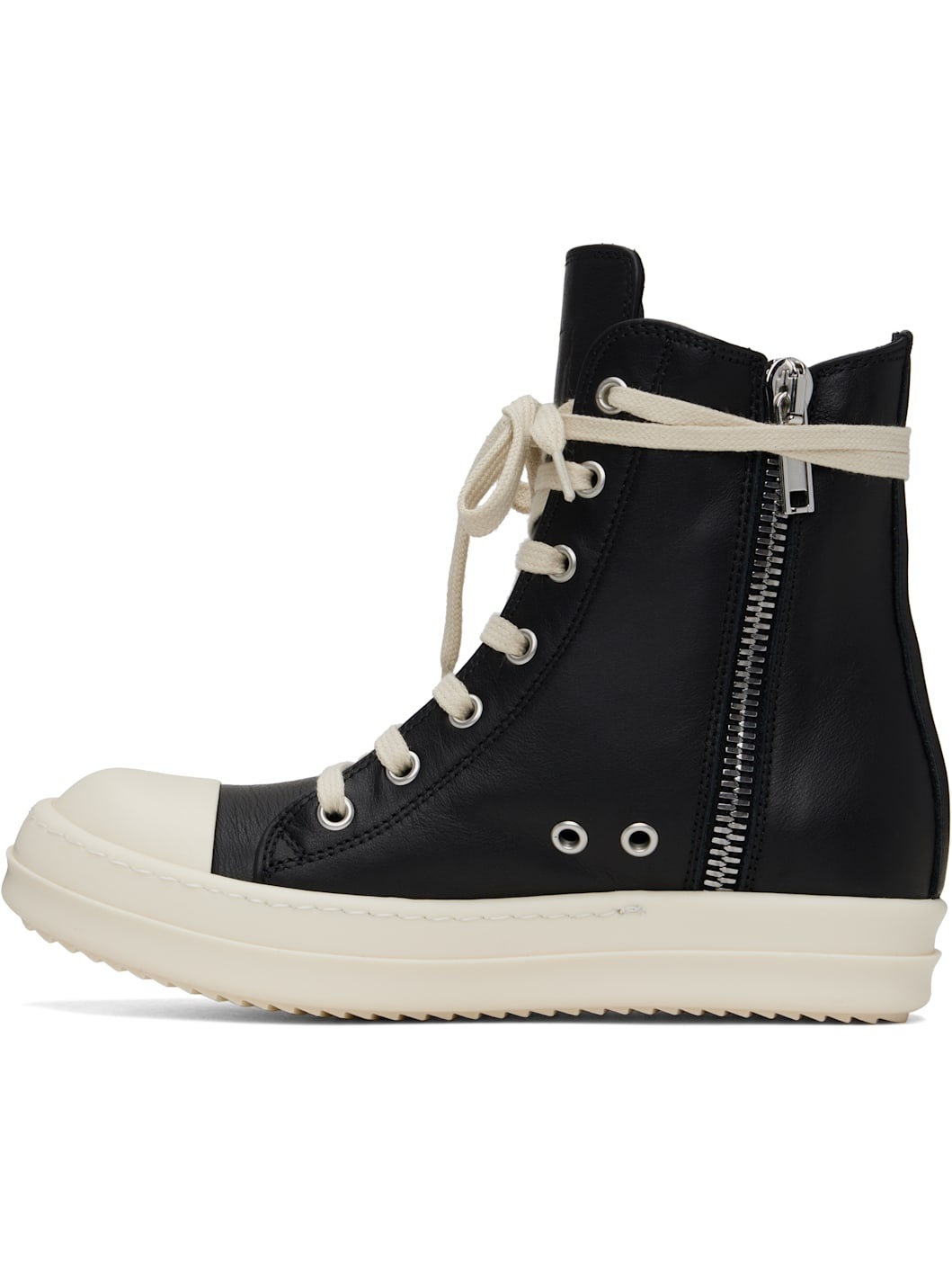 Black Hollywood Calf Leather Sneakers - 3