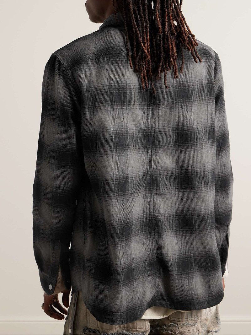 Checked Cotton-Flannel Overshirt 4