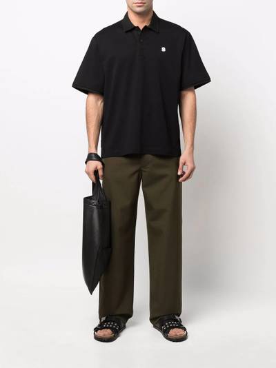 sacai logo-embroidered polo shirt outlook