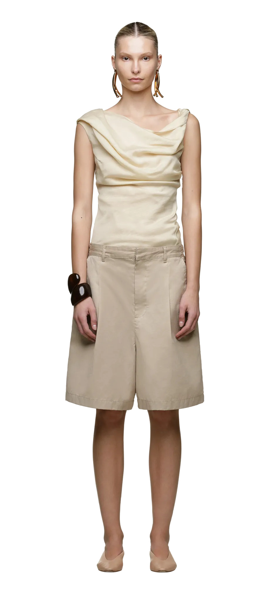 AOSHI SHORT ECRU - 3