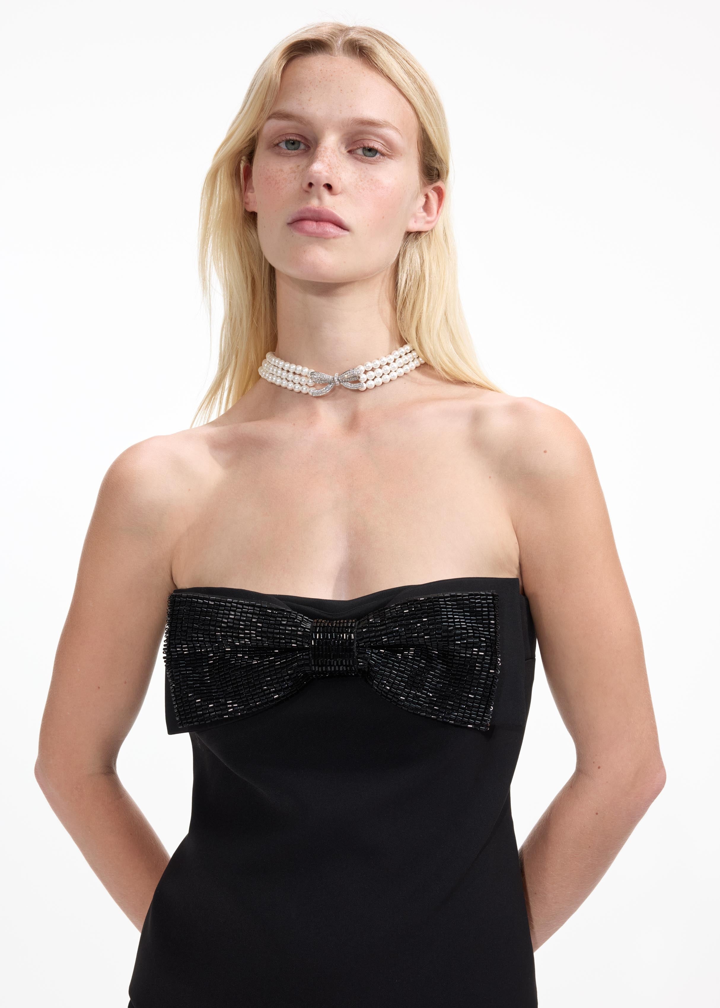 Pearl Bow Choker - 4