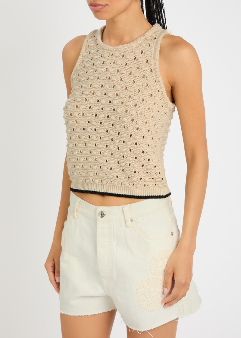FRAME Frame The Bauble Open-knit Tank outlook