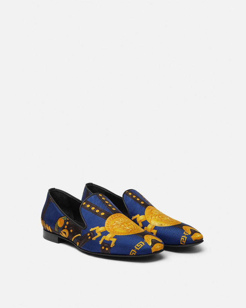 VERSACE Medusa Saddle Silk Slippers outlook