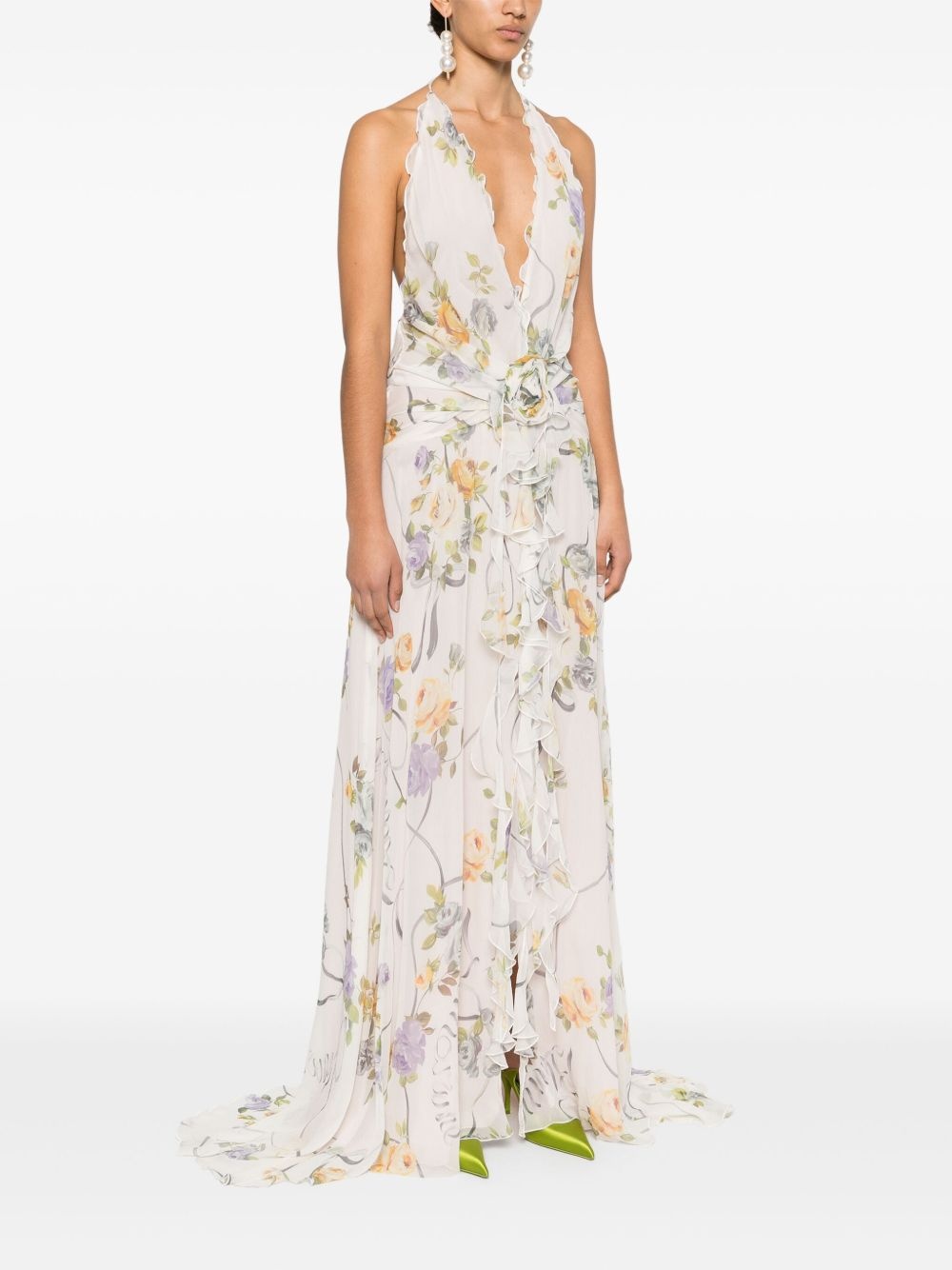 floral-print maxi dress - 3