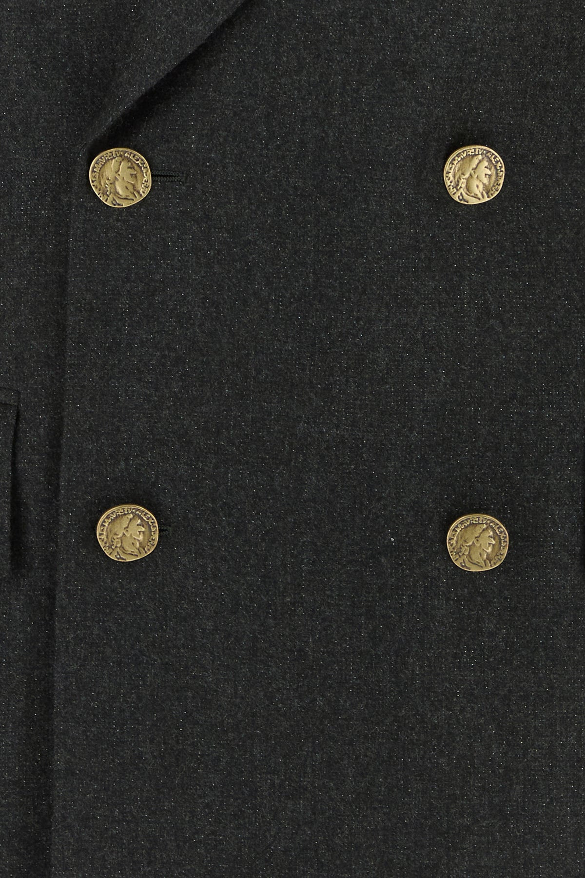Charcoal wool blend Captain blazer - 3