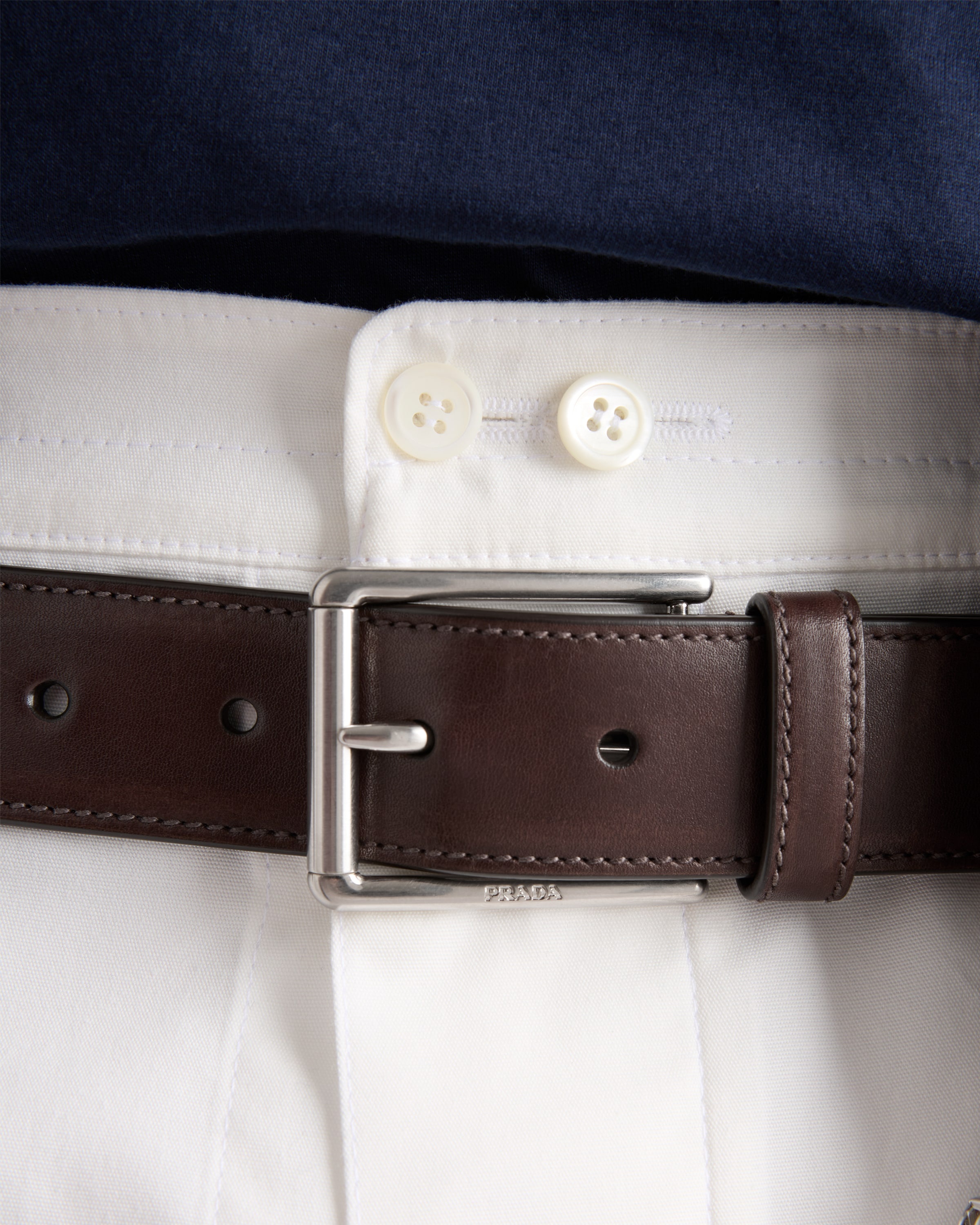 Antiqued leather belt - 2