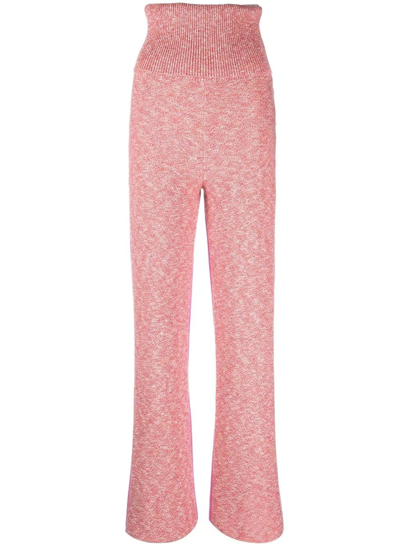 Diag-stripe knit trousers 1