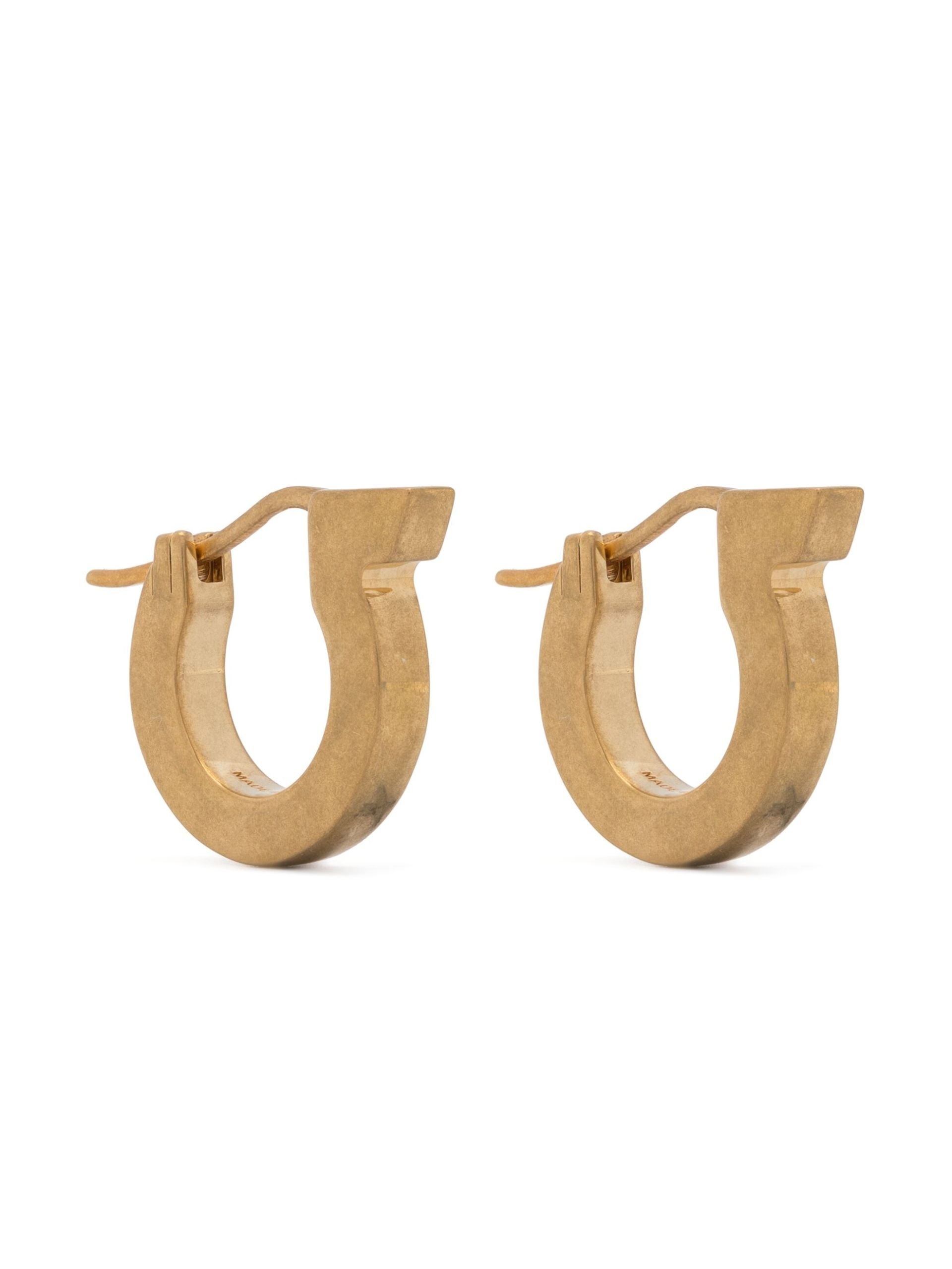 Gold-Tone Gancini Hoop Earrings - 1