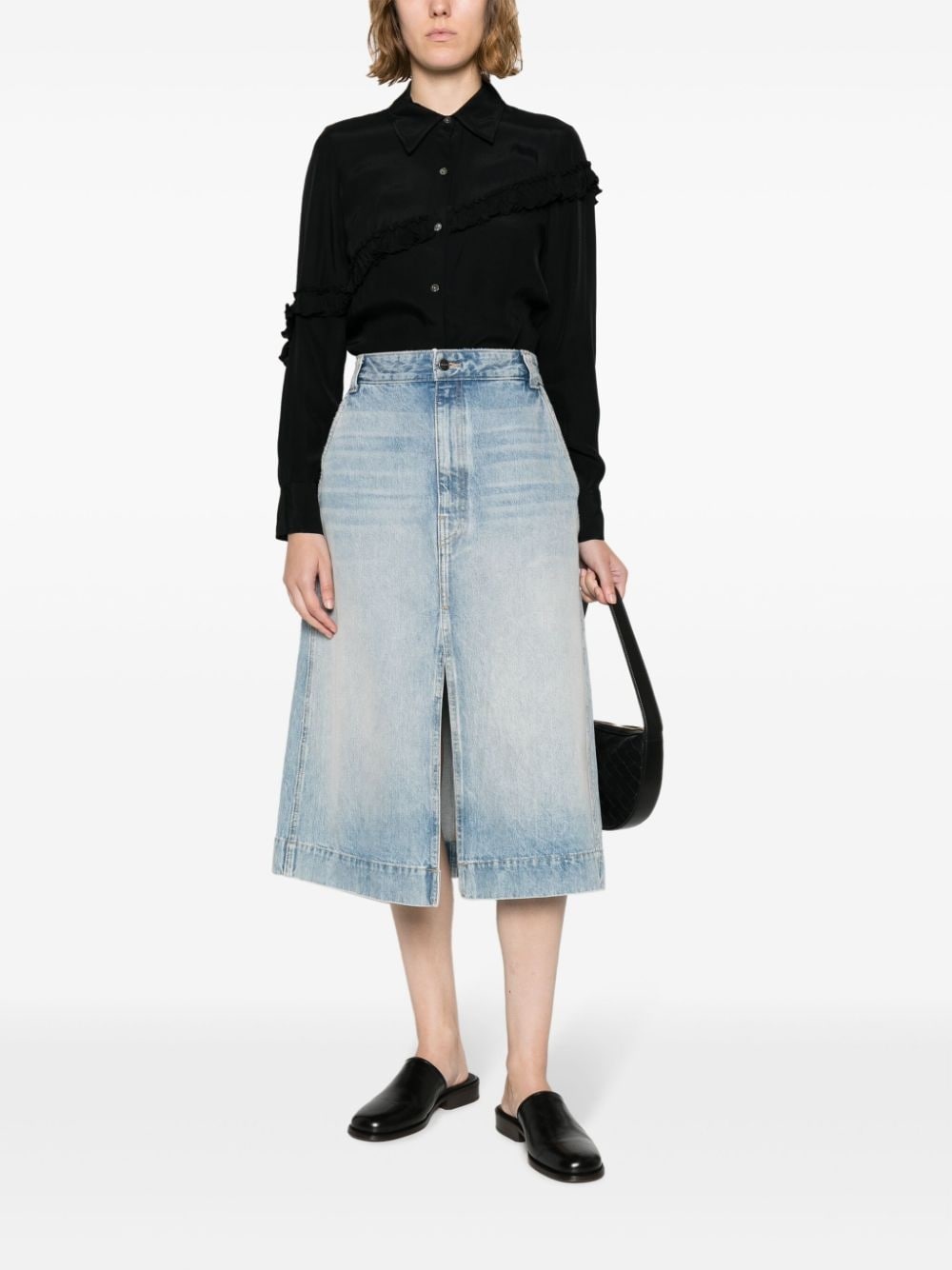 ruffled button-up shirt - 2