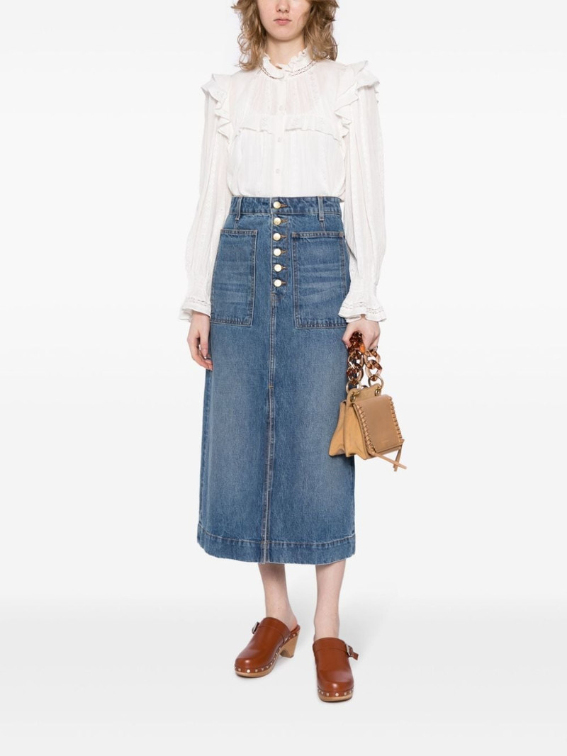 ULLA JOHNSON The Bea denim midi skirt outlook