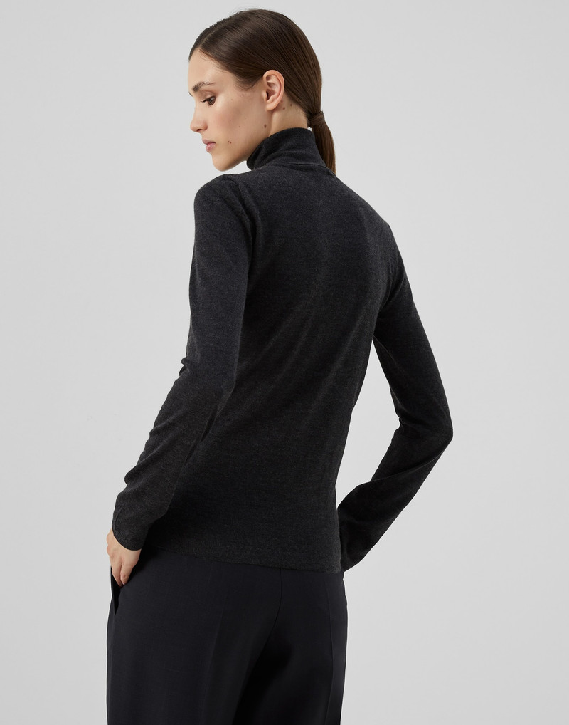 Brunello Cucinelli Cashmere and silk lightweight turtleneck sweater outlook