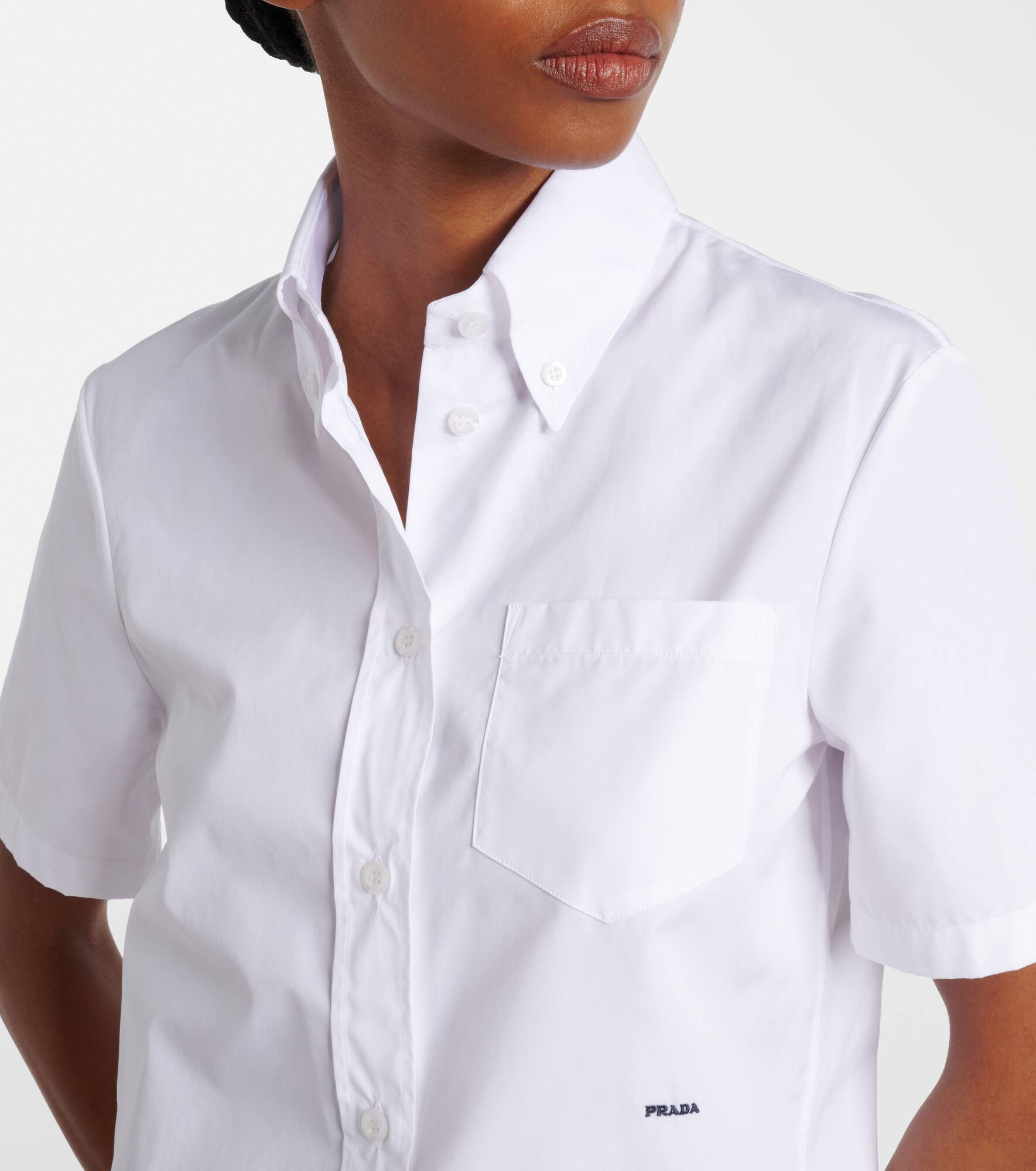 Logo cotton poplin shirt - 4