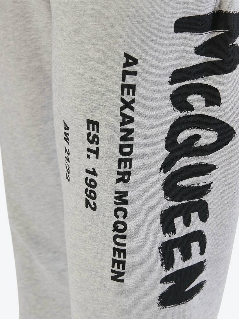 Mcqueen Graffiti Joggers in Pale Grey - 2
