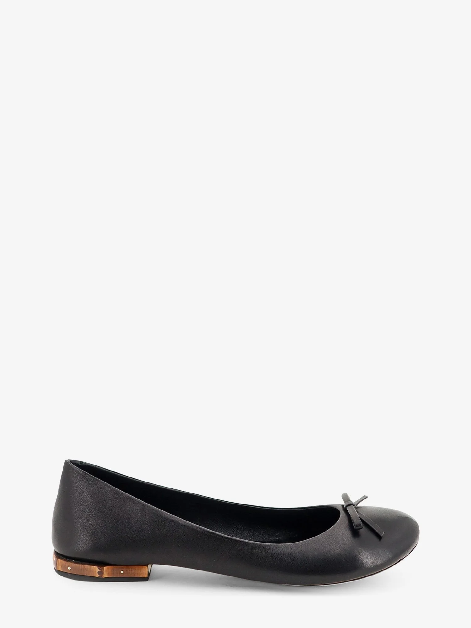 Gucci Women Leather And Bamboo Ballrinas - 1