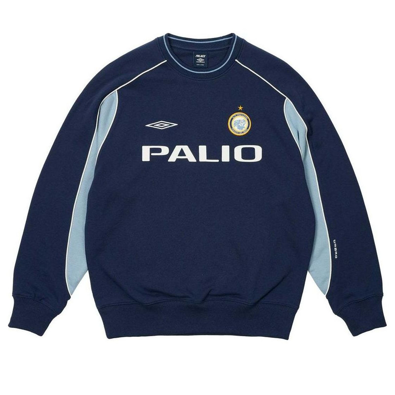 PALACE Palace x Umbro Warm Up Crewneck Sweatshirt 'Blue' P26UMCS132 outlook