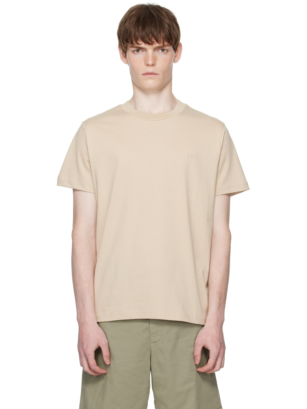 Beige Standard 'A.P.C.' Brodé T-shirt - 1