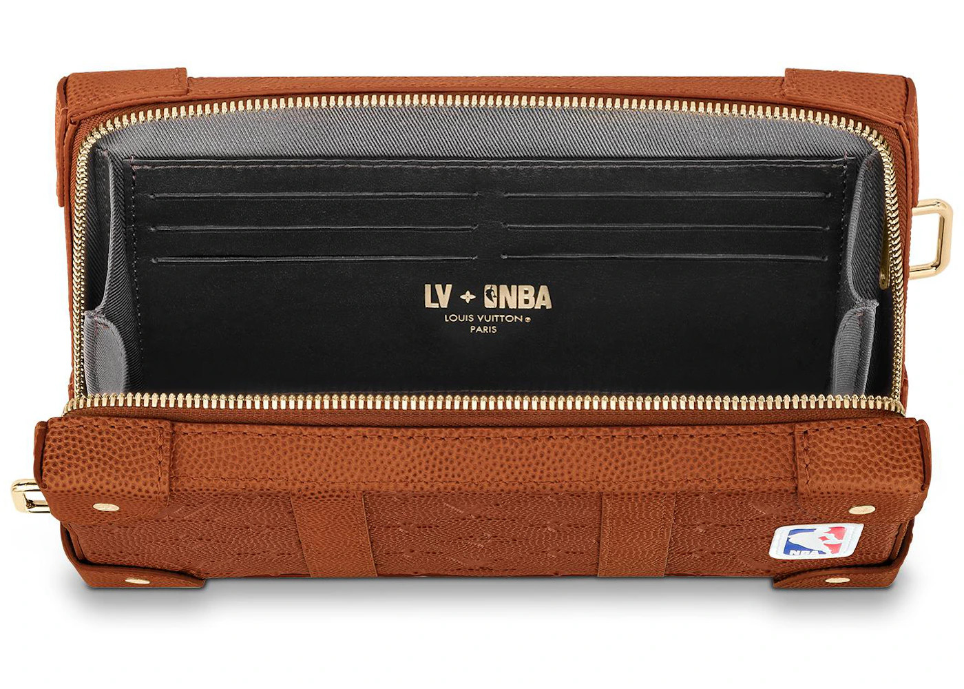 Louis Vuitton x NBA Soft Trunk Wallet Ball Grain Leather Brown - 3