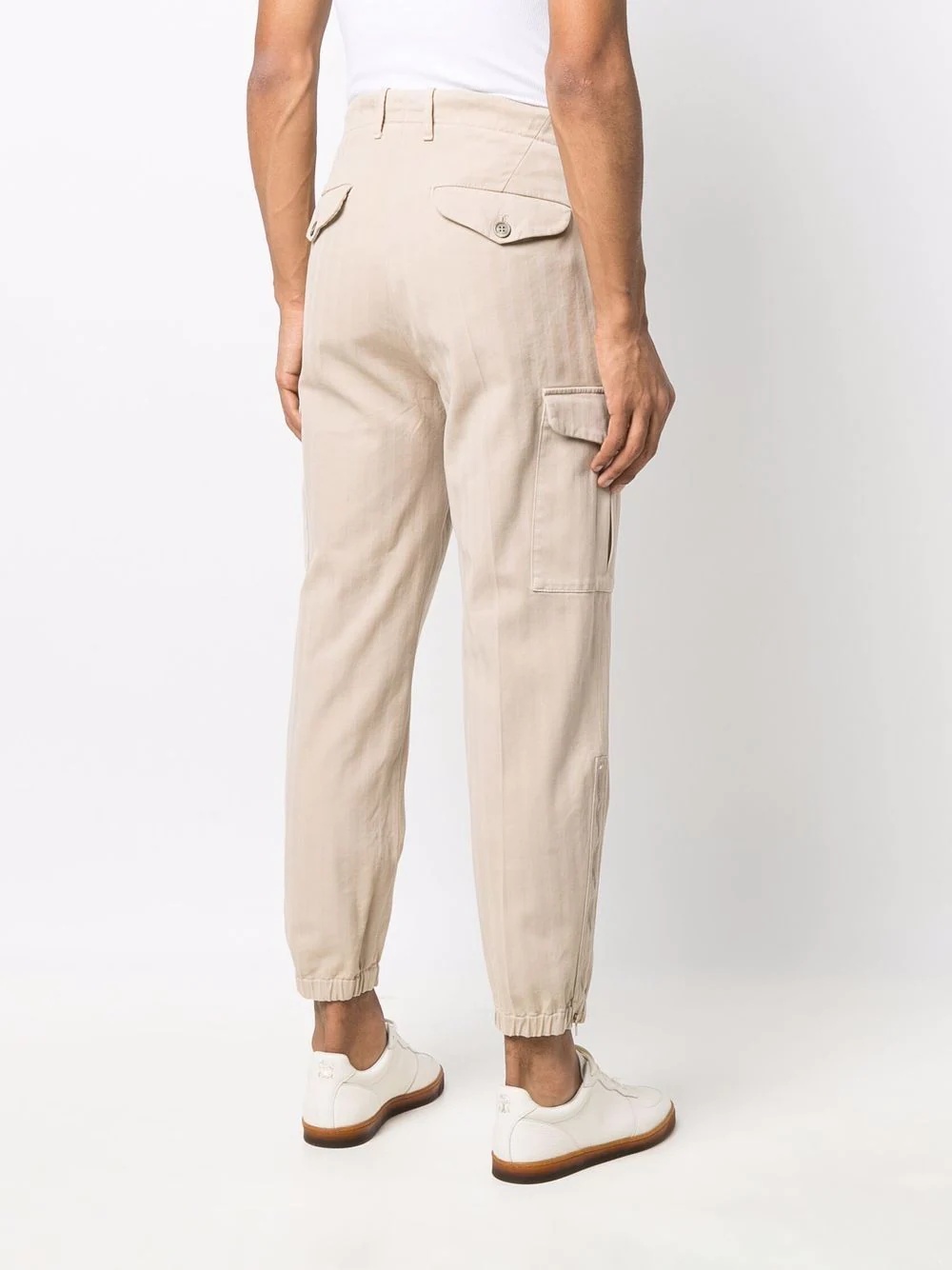 tapered cotton trousers - 4