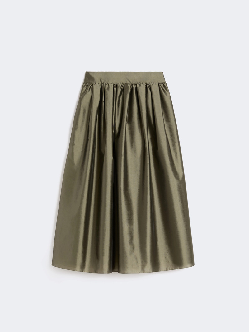 EFFETTO Pleated organza skirt - SAGE GREEN 1