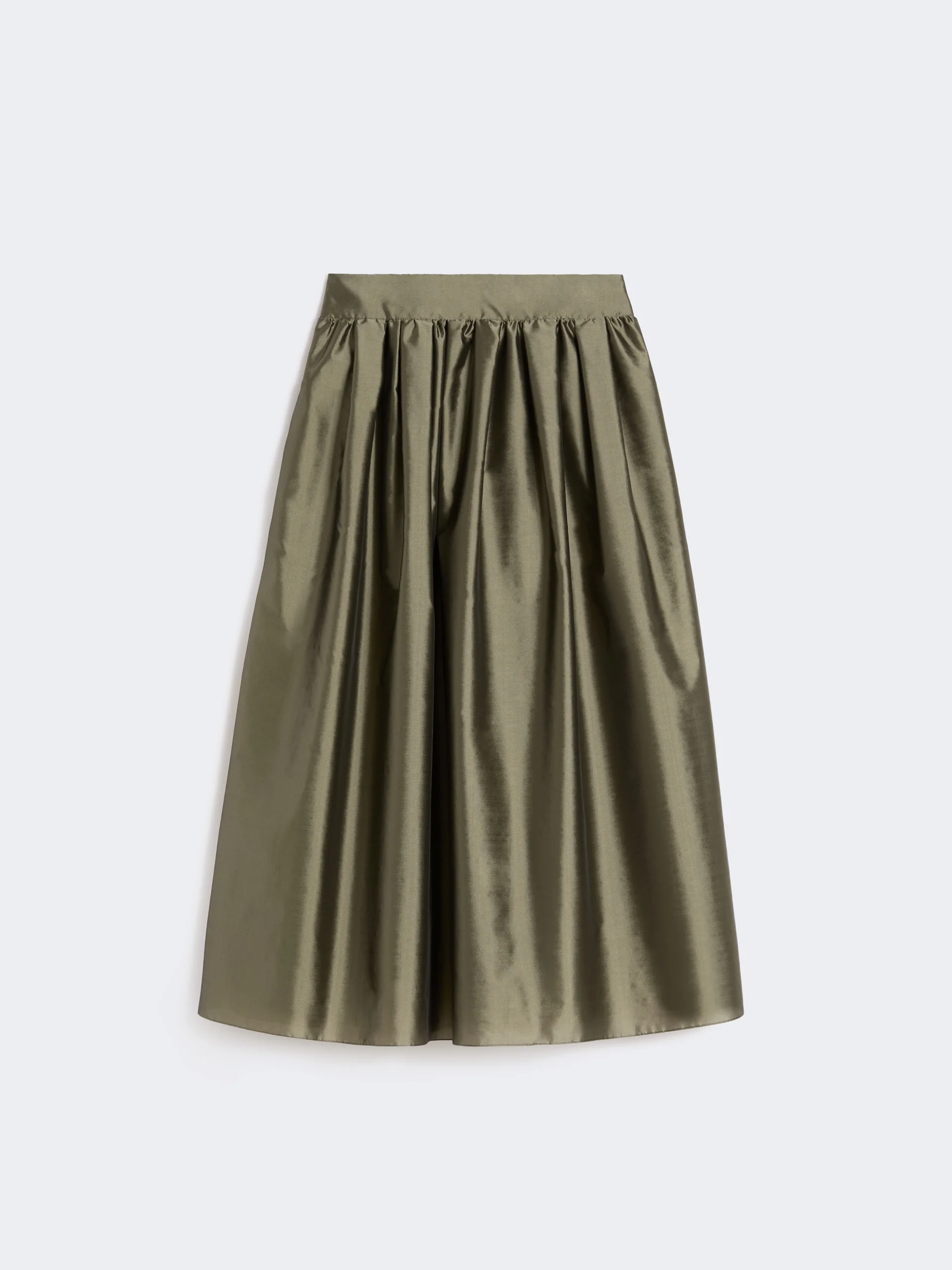 EFFETTO Pleated organza skirt - SAGE GREEN - 1