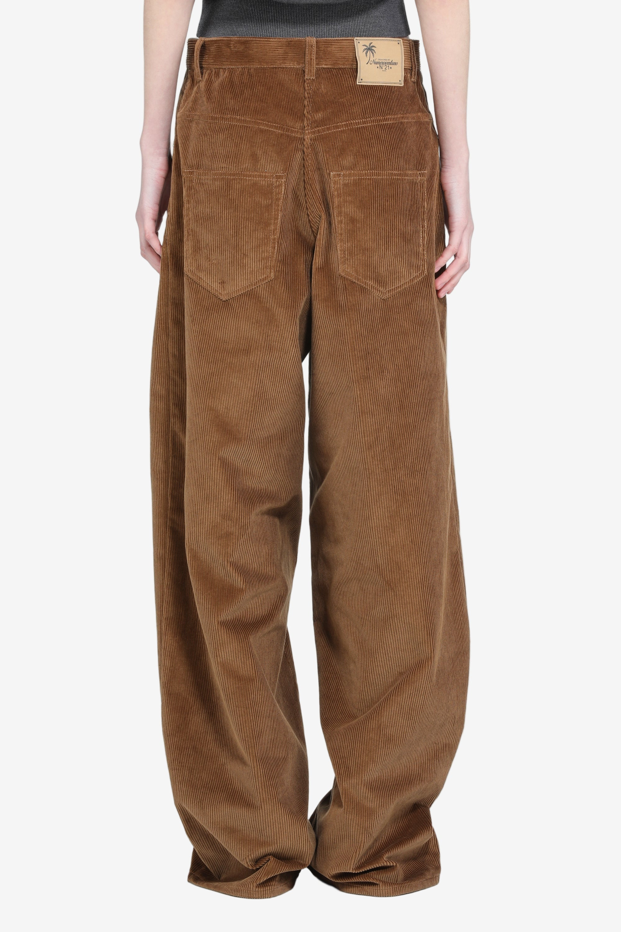 WIDE-LEG VELVET TROUSERS - 2