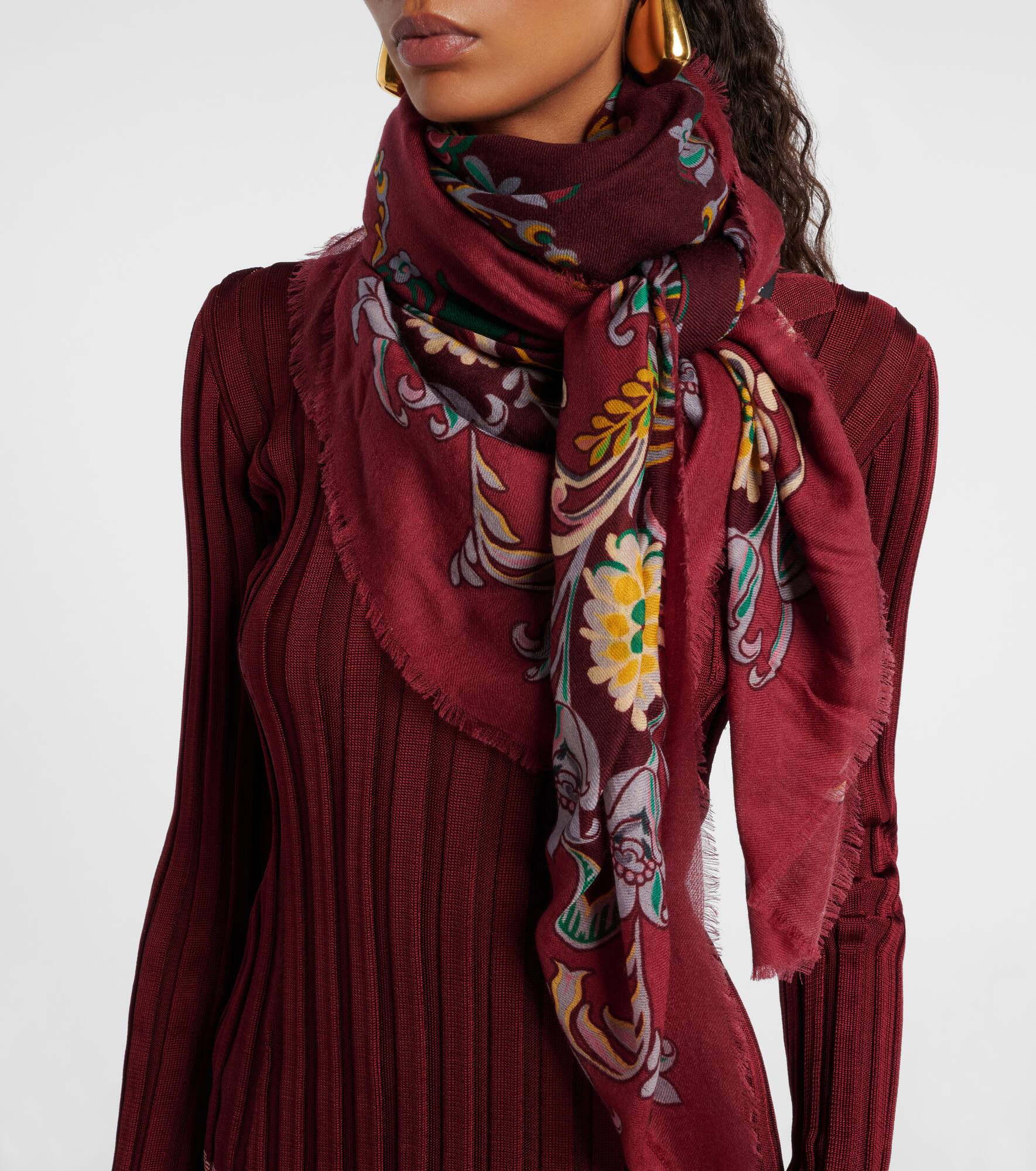 Printed cashmere scarf - 2