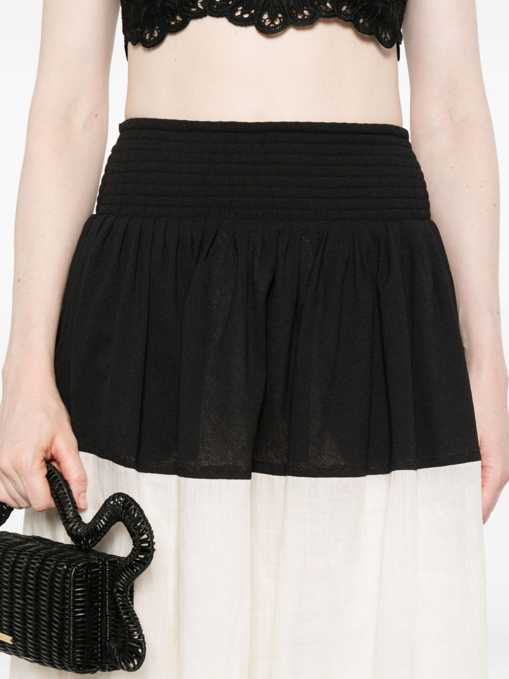 two-tone midi skirt - 5