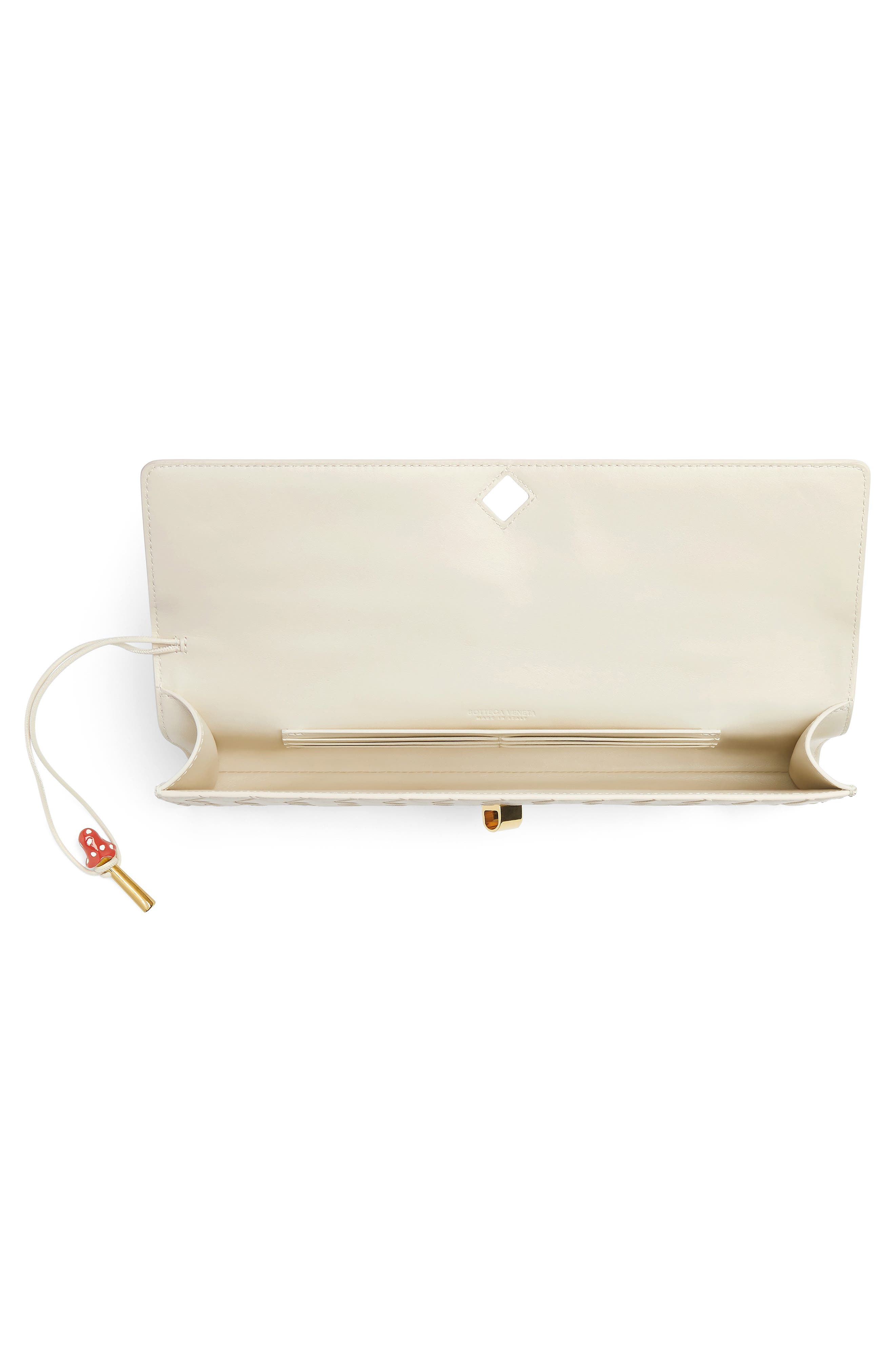 Bottega Veneta Long Andiamo Mushroom Leather East/West Clutch in Sea Salt/Mushroom-Mb at Nordstrom - 4