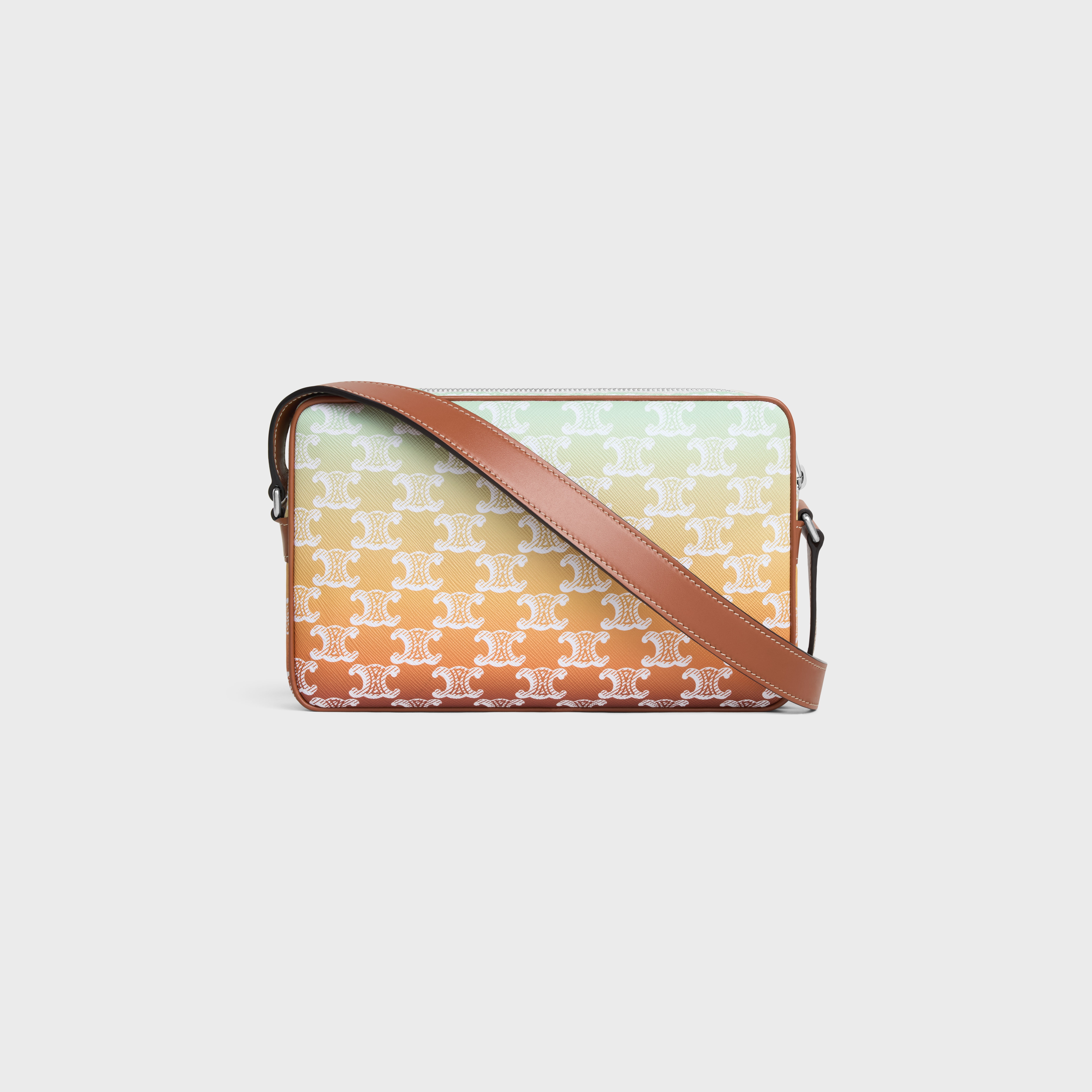 Medium Messenger Bag in TRIOMPHE CANVAS SUNSET AND CALFSKIN - 3