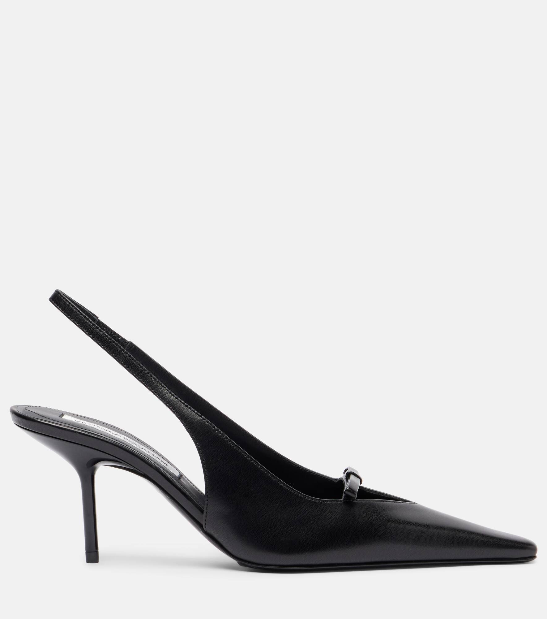 75 leather slingback pumps - 4