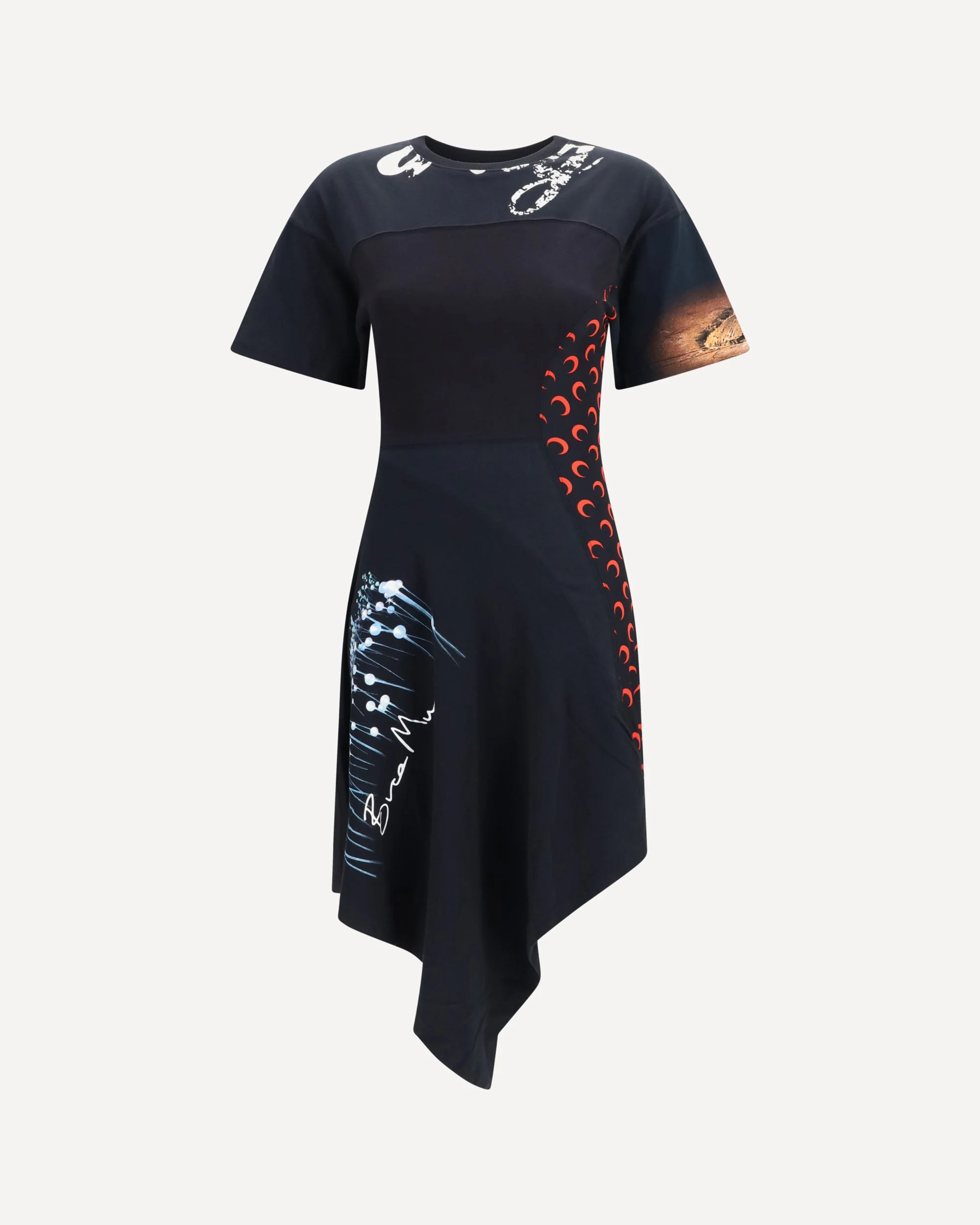 Asymmetric recycled jersey Dress - 1