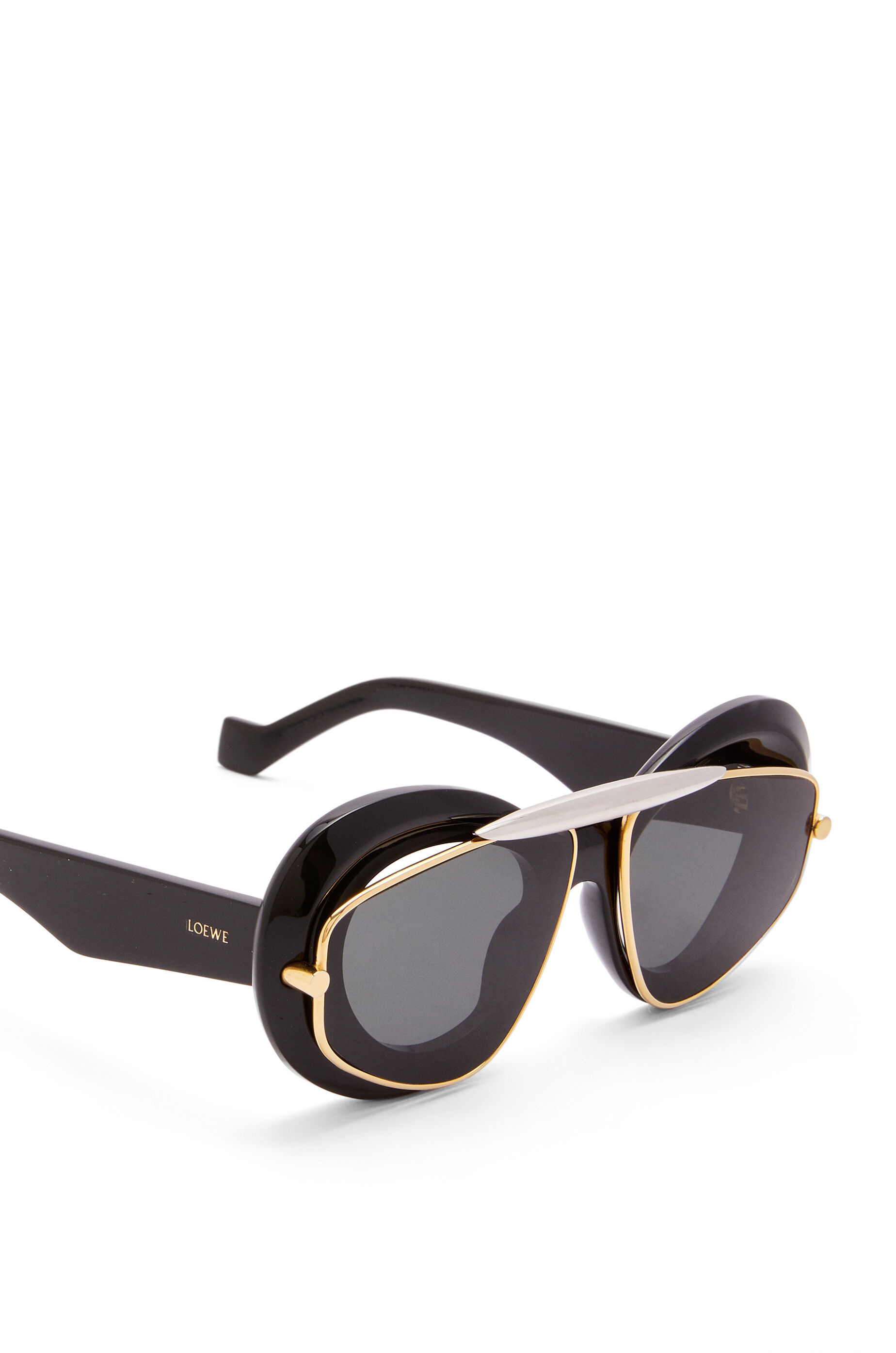 Wing double frame sunglasses in acetate and metal - 5