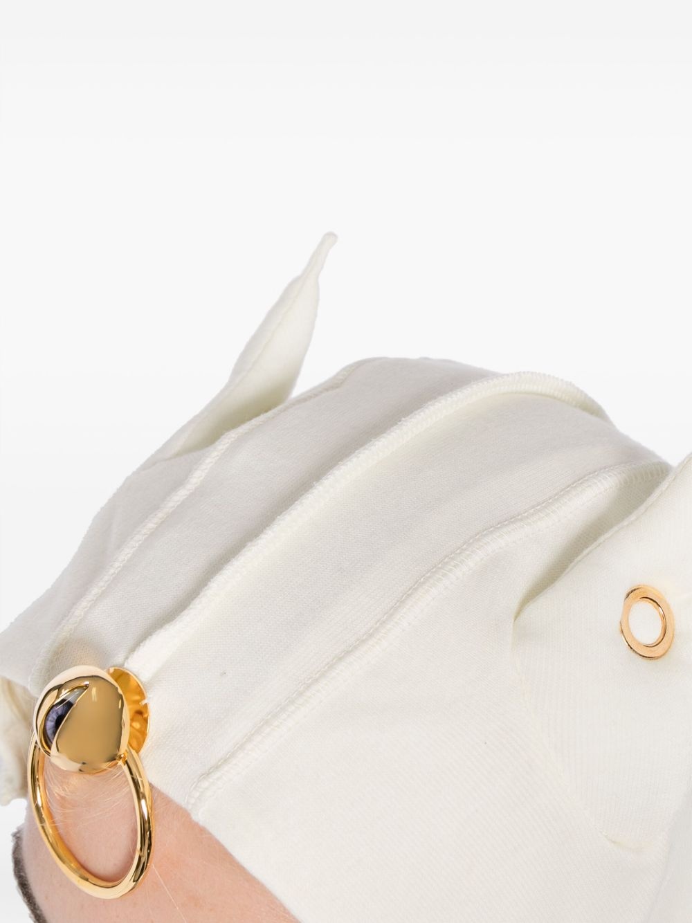 pop-up ear detail cotton-blend hoodie - 5