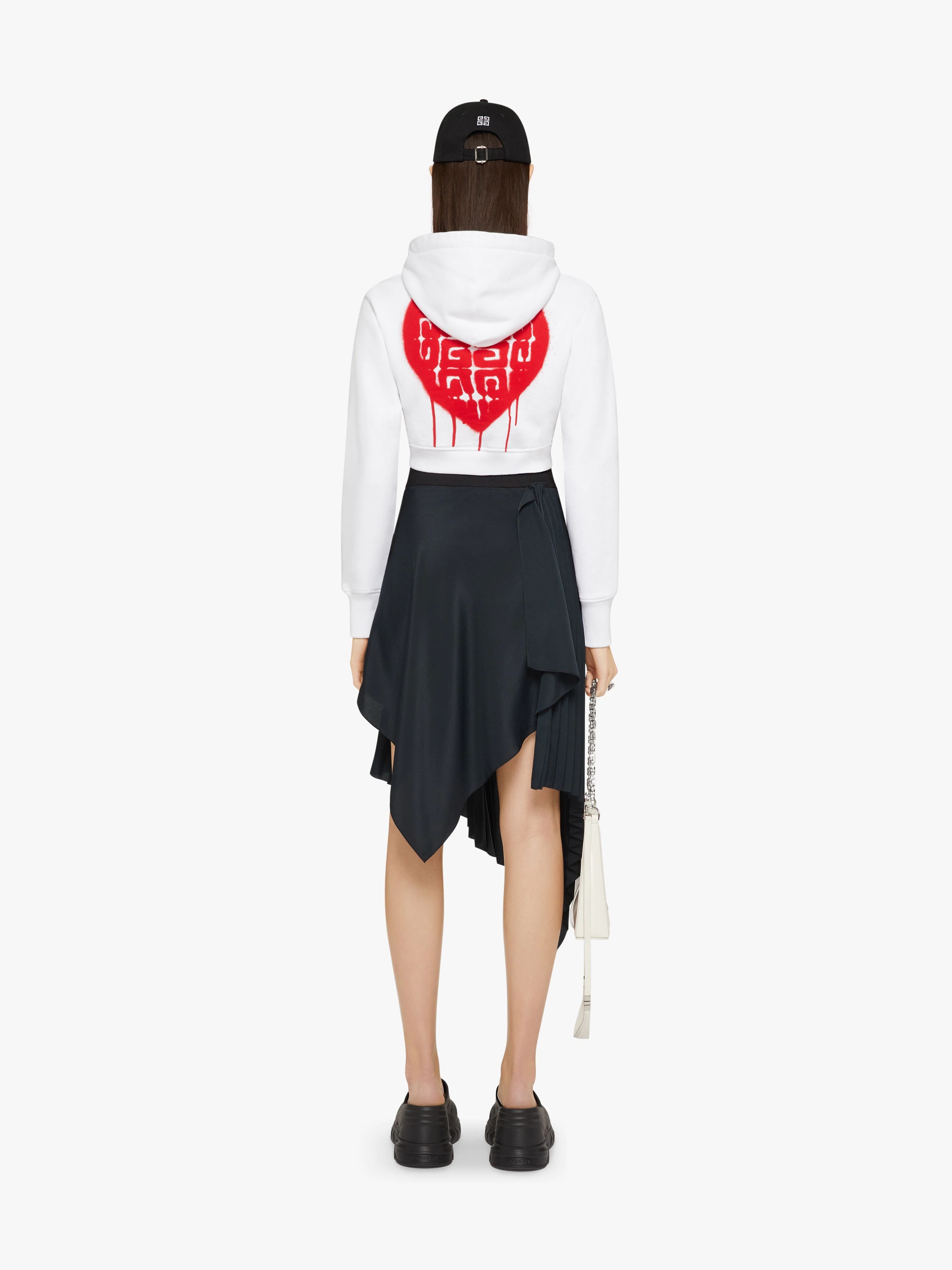 HOODIE IN FELPA WITH TAG EFFECT PRINT - 4