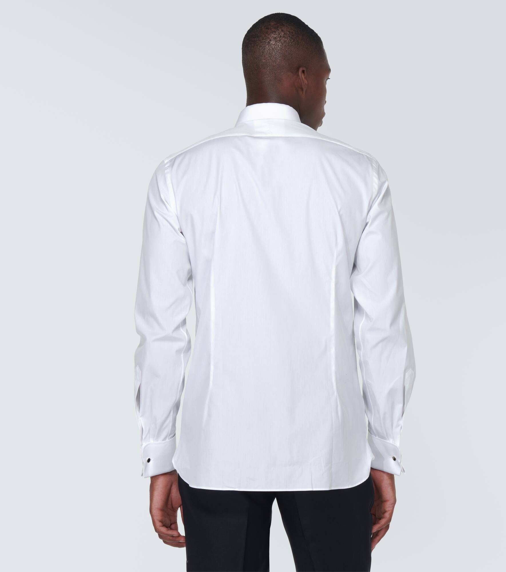 Cotton voile tuxedo shirt - 4