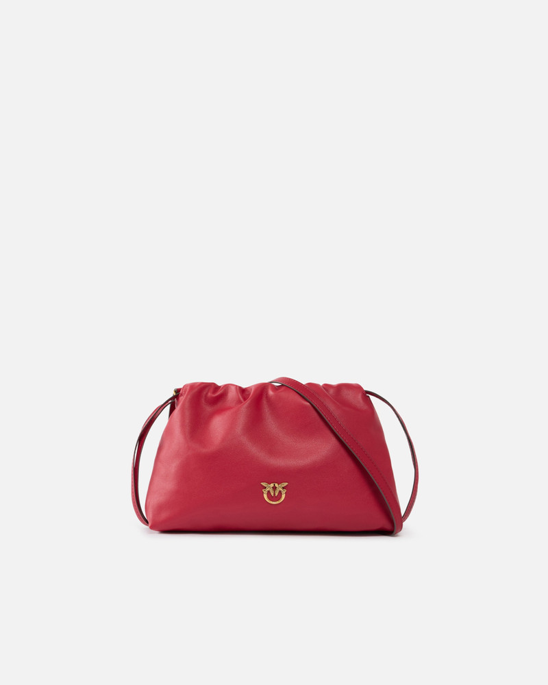 SMALL LATHER SHOULDER BAG WITH DRAWSTRING 1