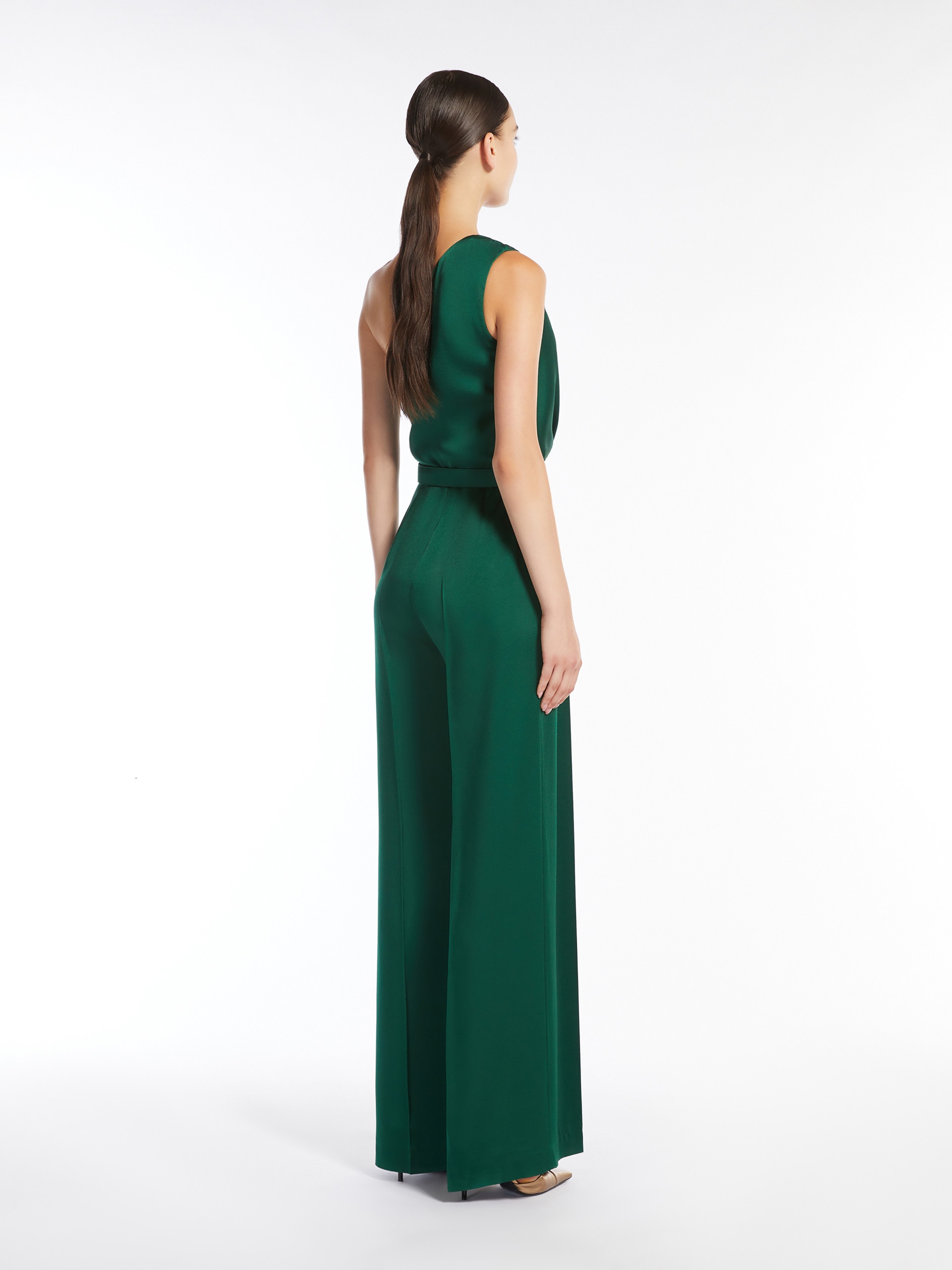 GIOIRE Envers satin one-shoulder jumpsuit - 4