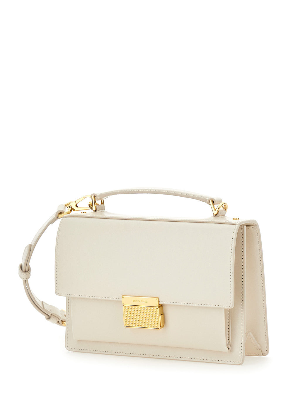 Golden Goose Women 'Venezia' White Handbag With Lettering Logo And Clasp Closure In Leather Woman - 2