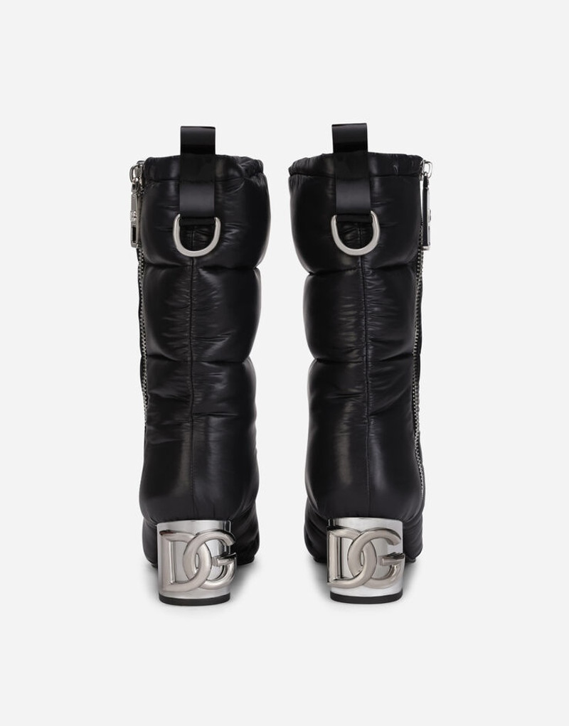 Quilted nylon ankle boots with DG Karol heel 3
