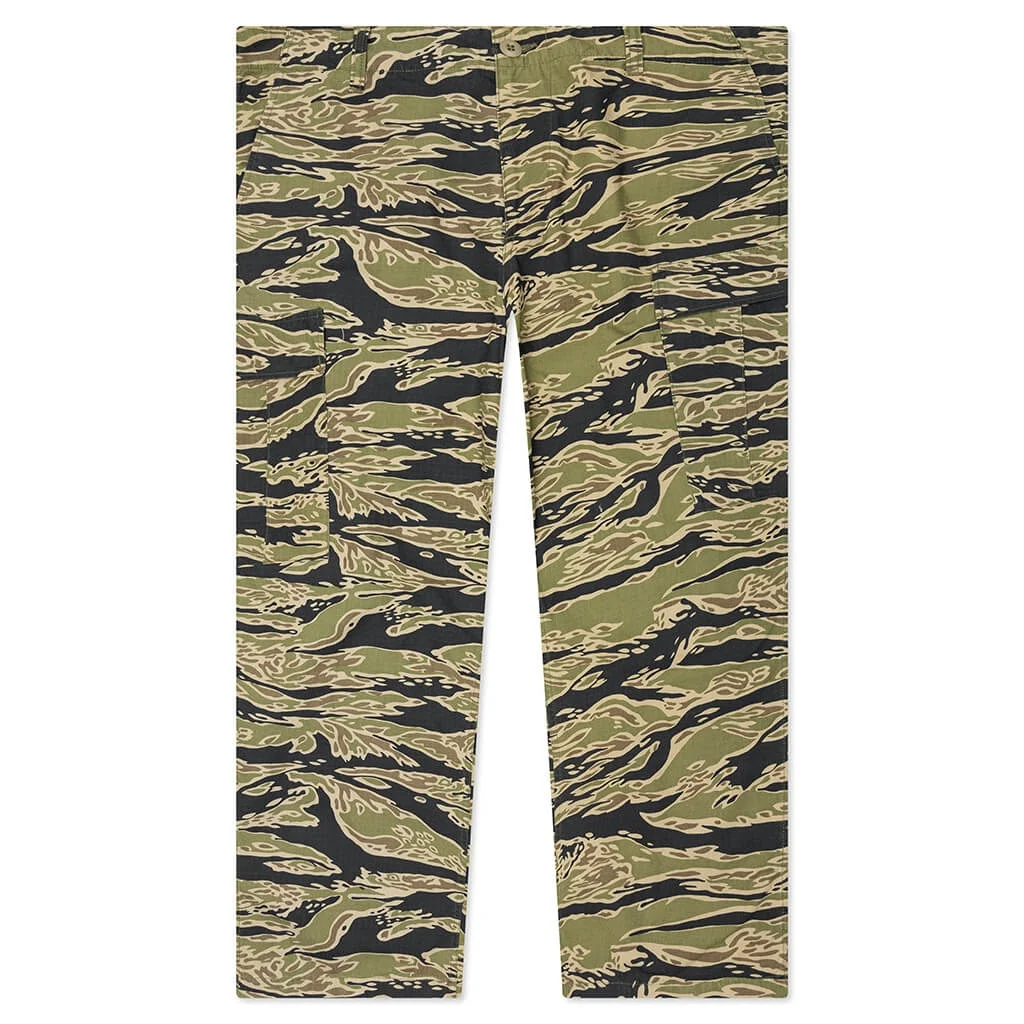 TIGER CAMO 6 POCKET TROUSERS - OLIVE - 1