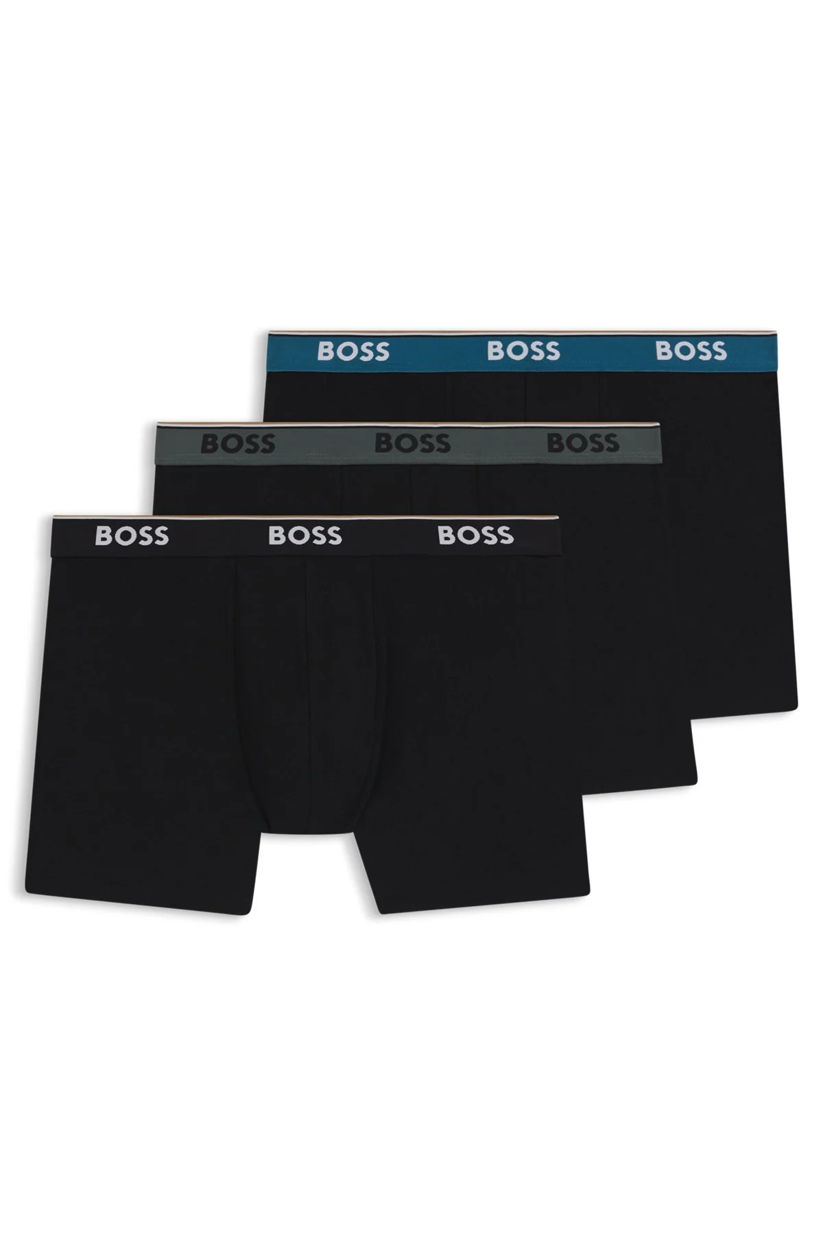 THREE-PACK OF STRETCH-COTTON BOXER BRIEFS WITH LOGOS - 1