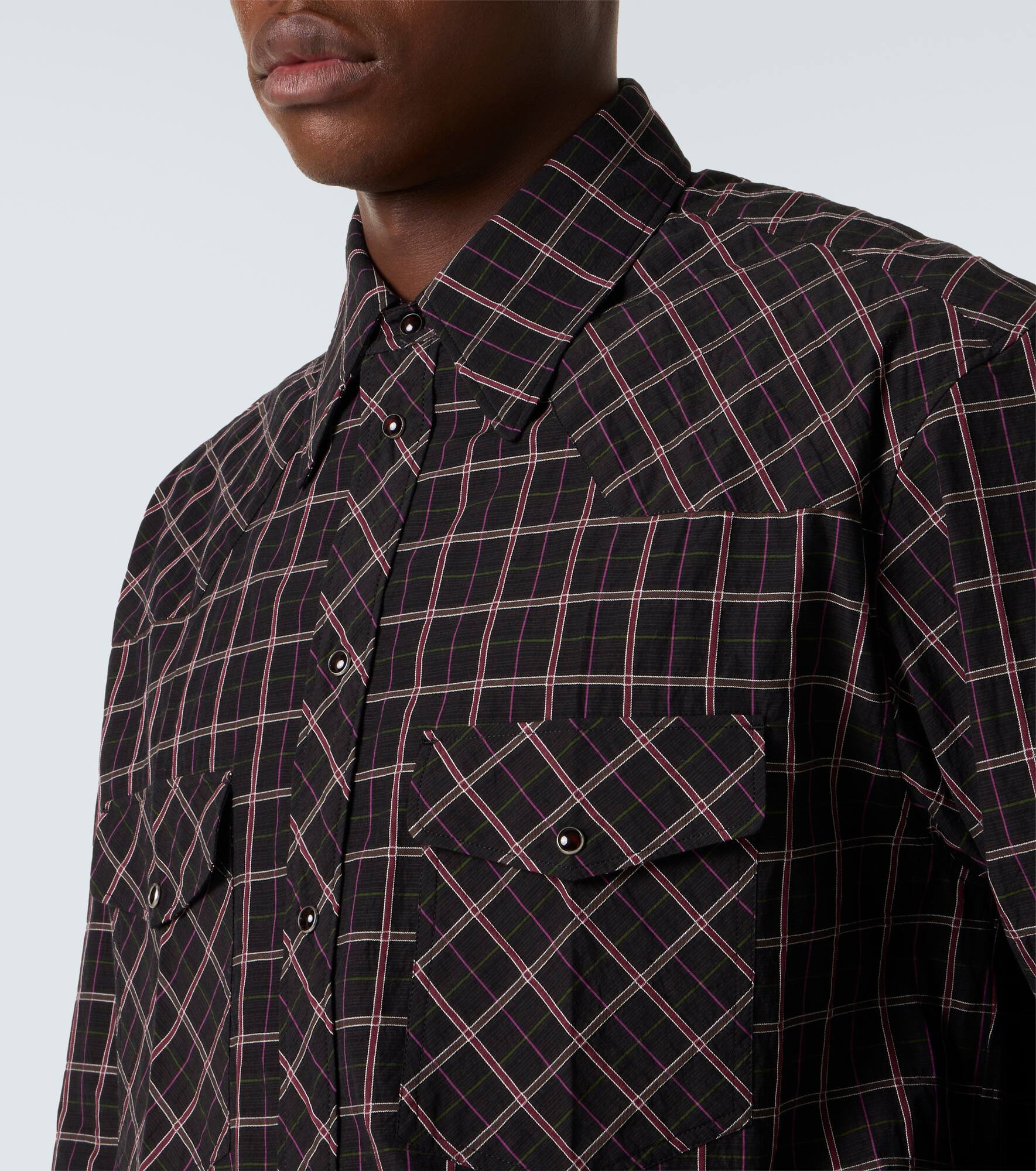 Checked cotton shirt - 6