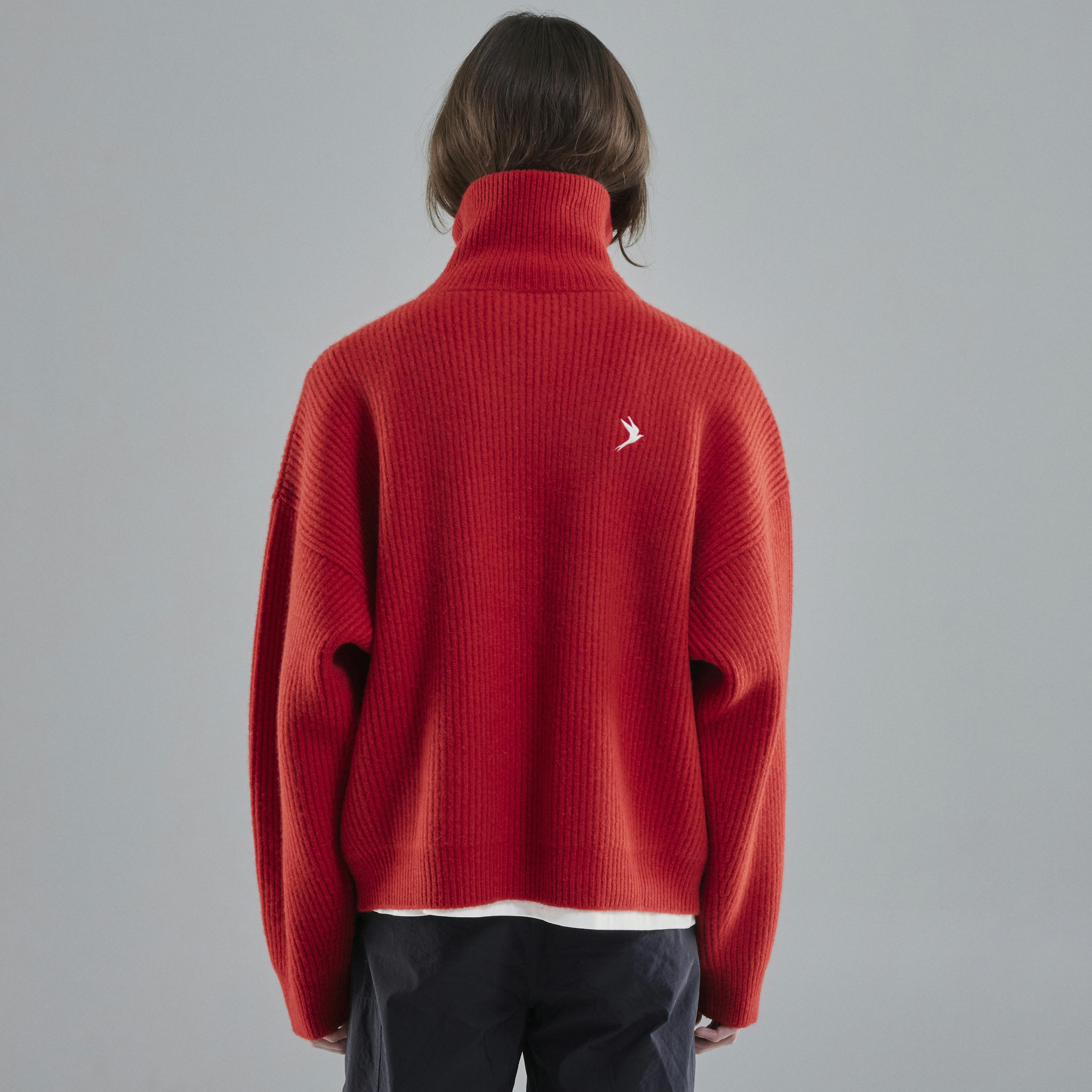 Vonarstræti Zipped Wool Sweater (Unisex) - 9