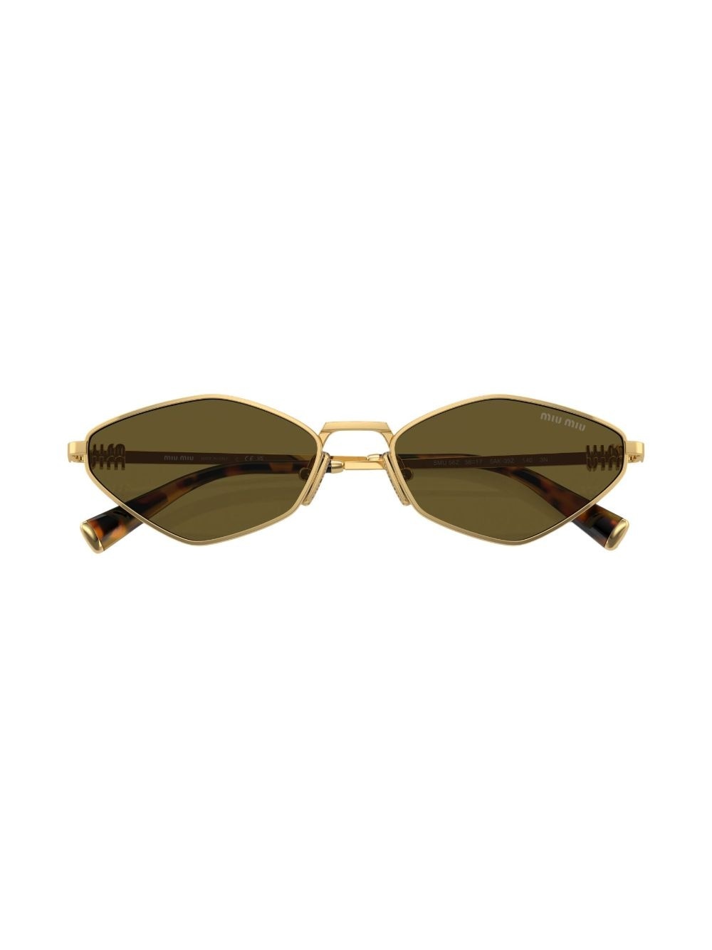 logo-lettering geometric-frame sunglasses - 5